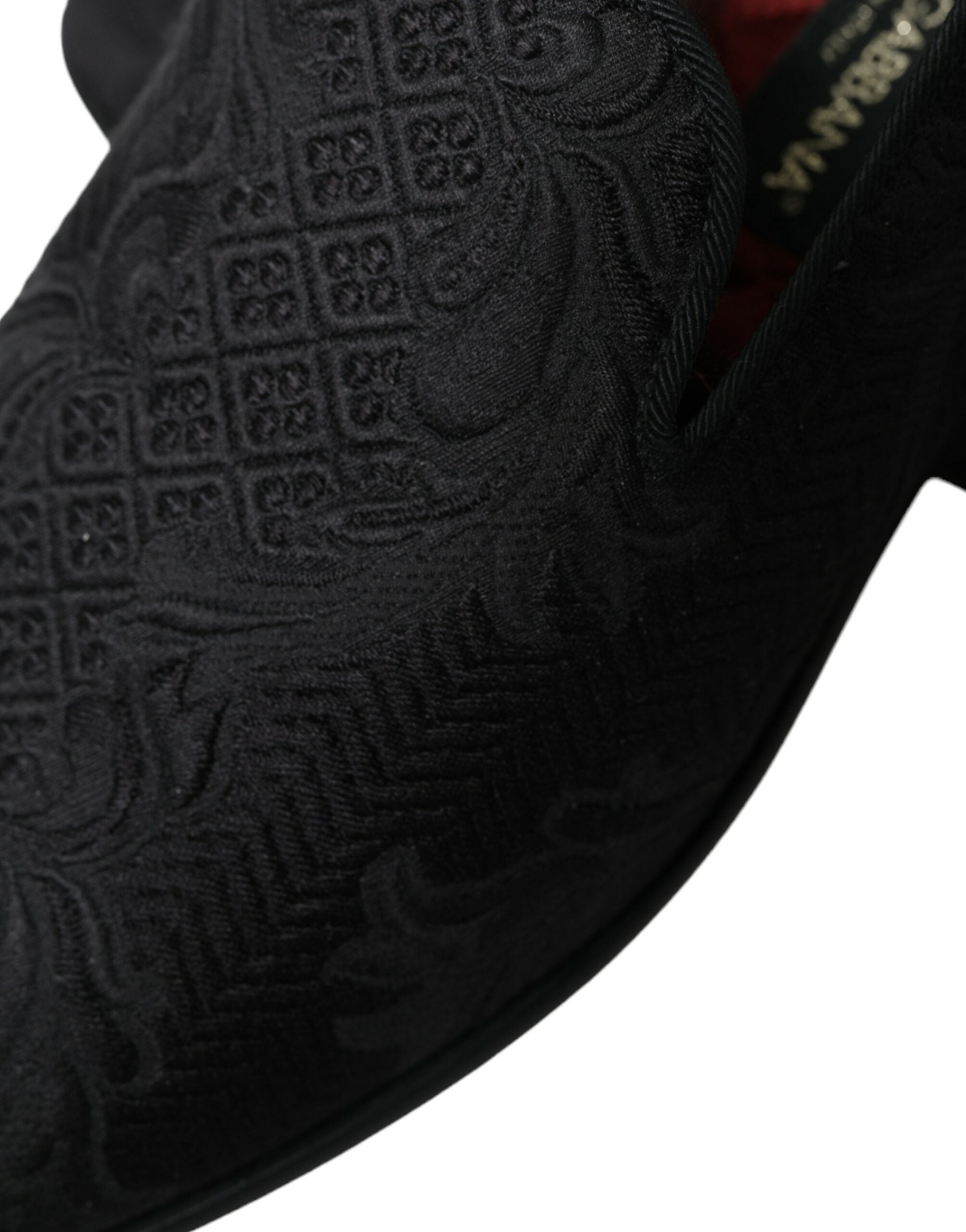 Dolce & Gabbana – Elegante Loafer aus schwarzem Brokat
