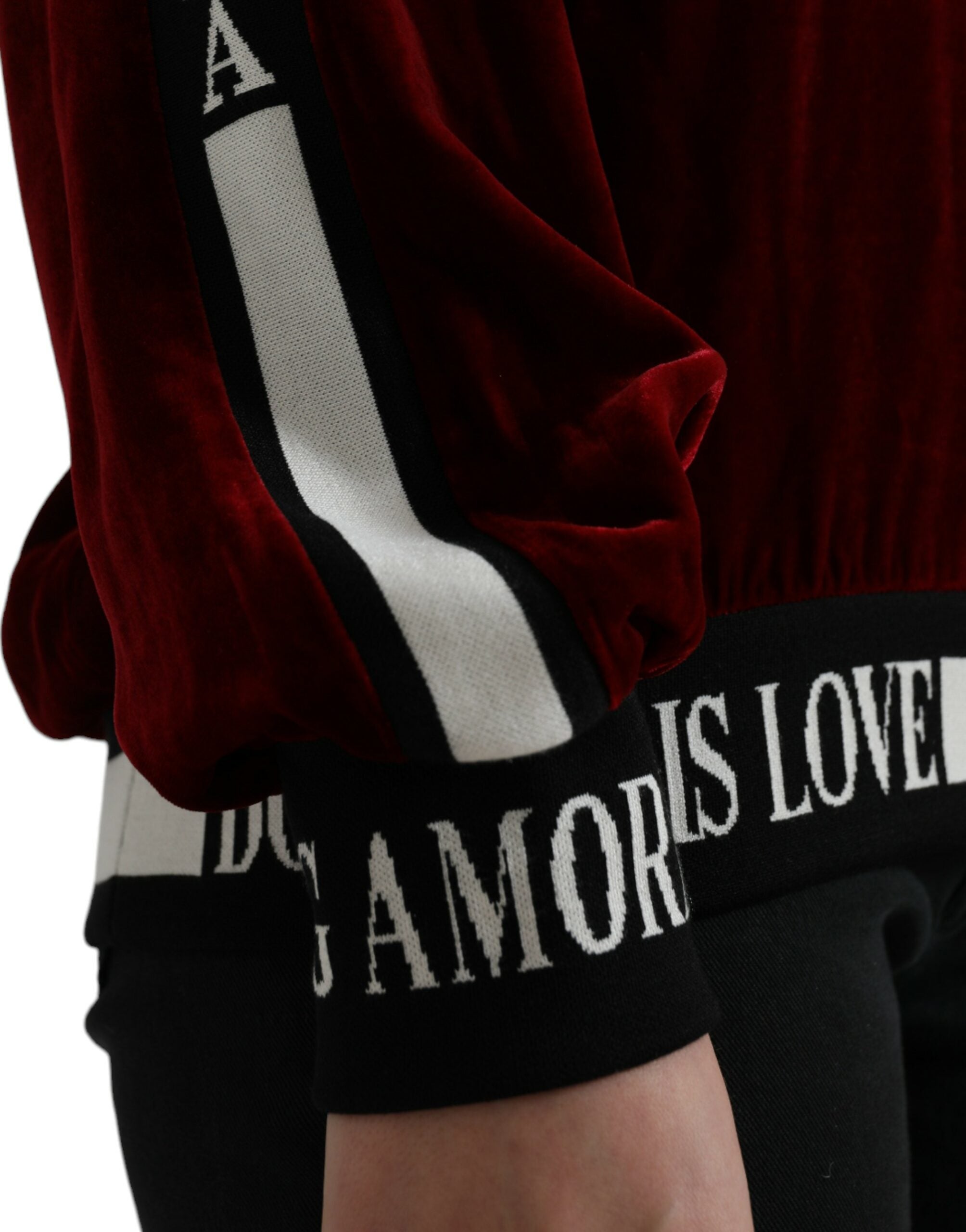 Dolce & Gabbana Eleganter Pullover aus burgunderroter Seidenmischung