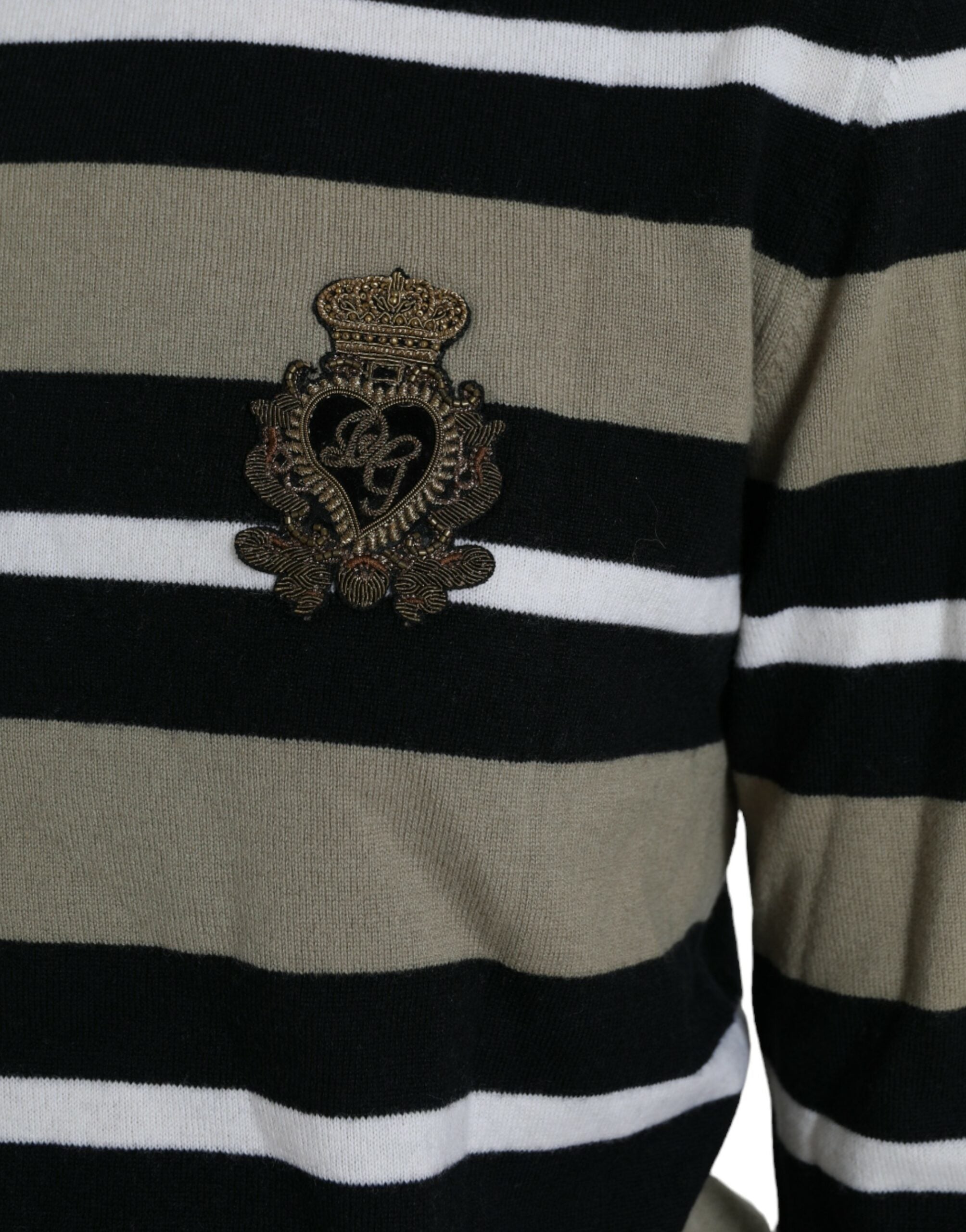 Dolce & Gabbana Eleganter gestreifter Rollkragenpullover aus Wolle