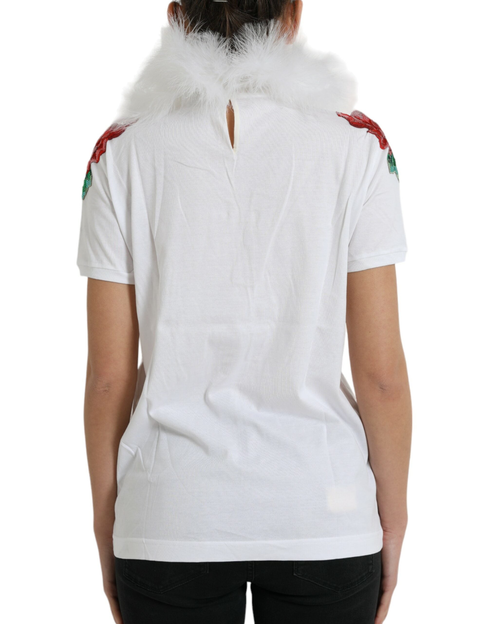 Dolce & Gabbana Tricou elegant din bumbac cu paiete