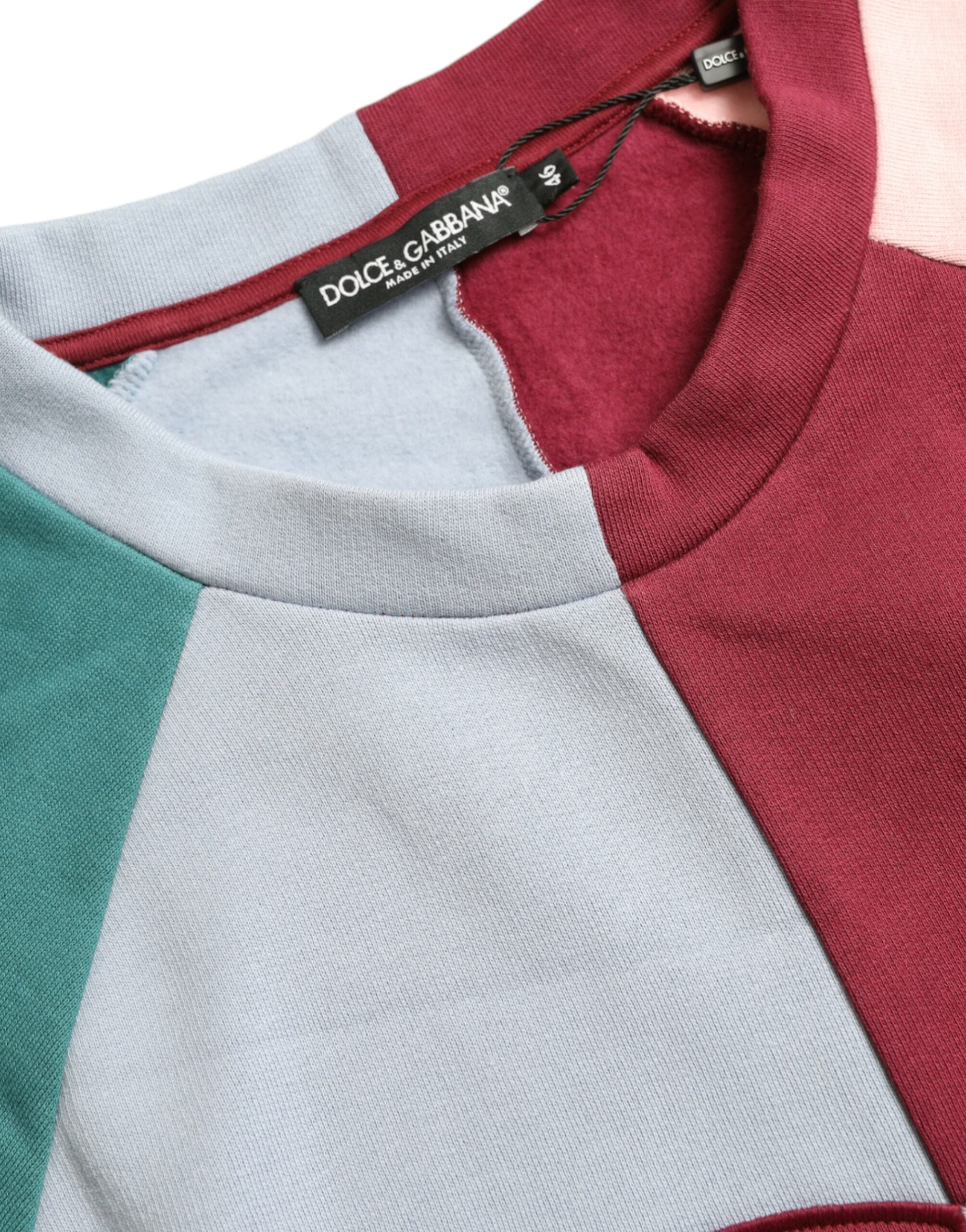 Dolce & Gabbana Mehrfarbiger Rundhalspullover aus Baumwolle