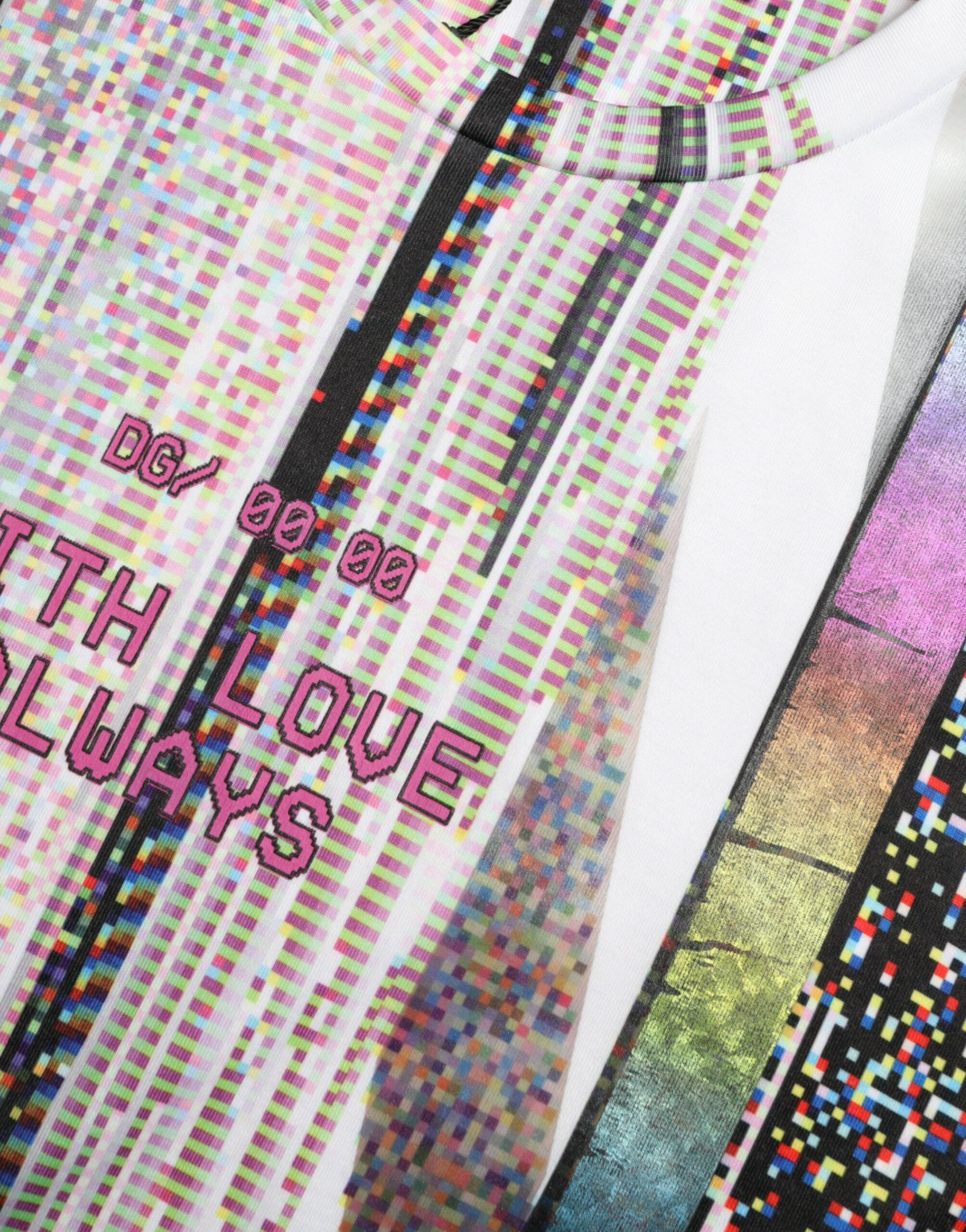 Tricou Dolce & Gabbana Chic multicolor cu guler rotund