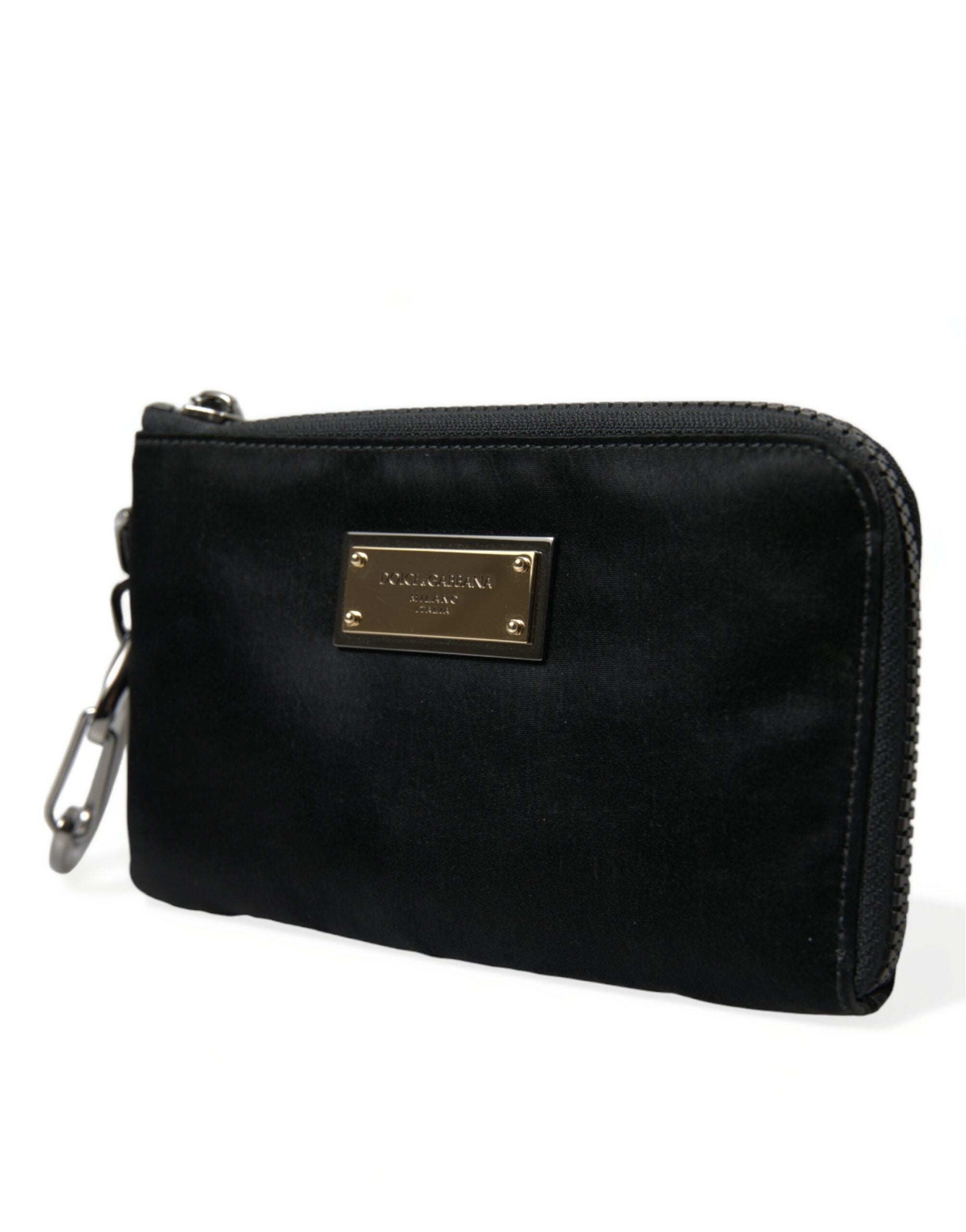 Dolce & Gabbana Elite – Schwarze Nylon- und Ledertasche mit Logodetail