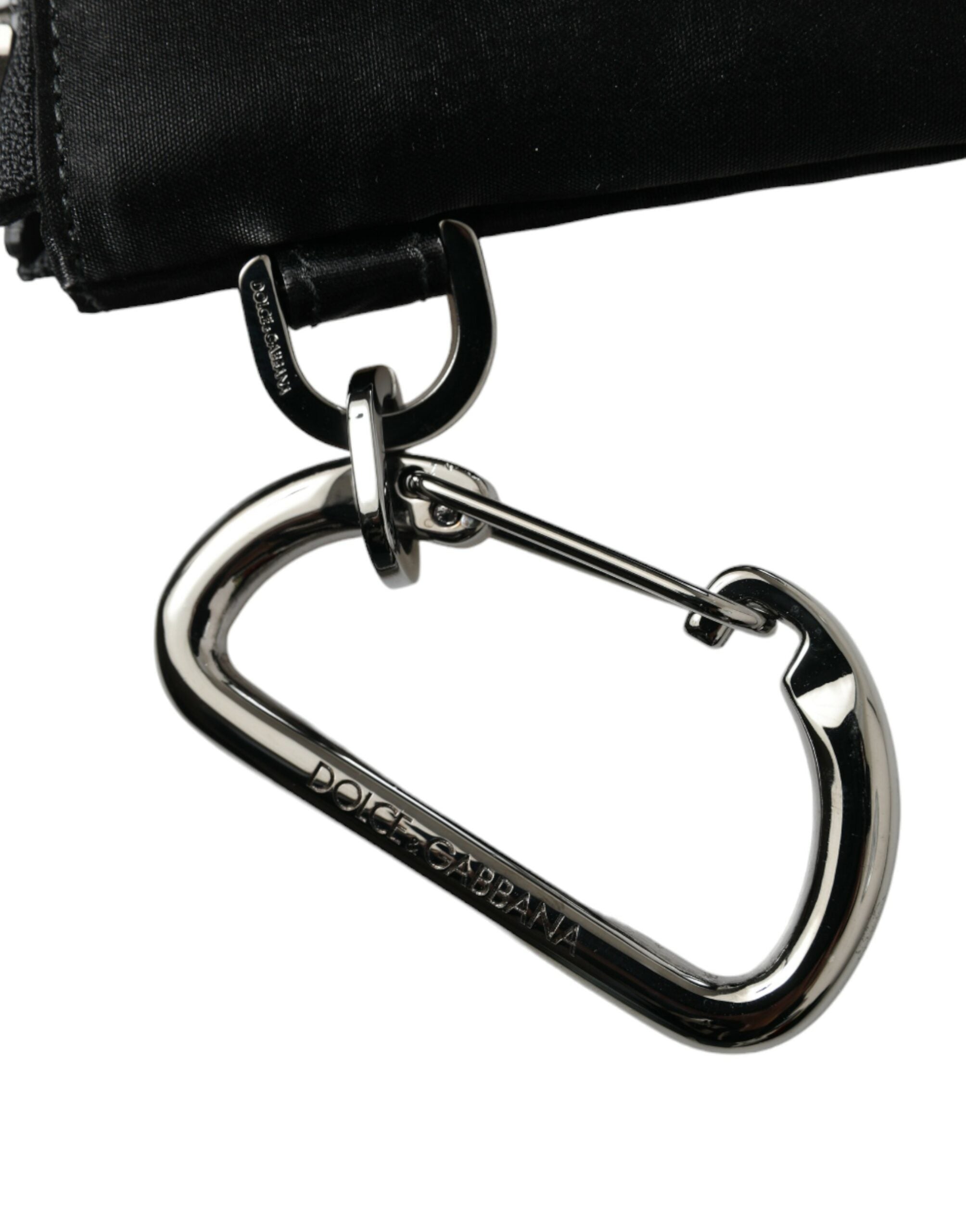 Dolce & Gabbana Elite – Schwarze Nylon- und Ledertasche mit Logodetail