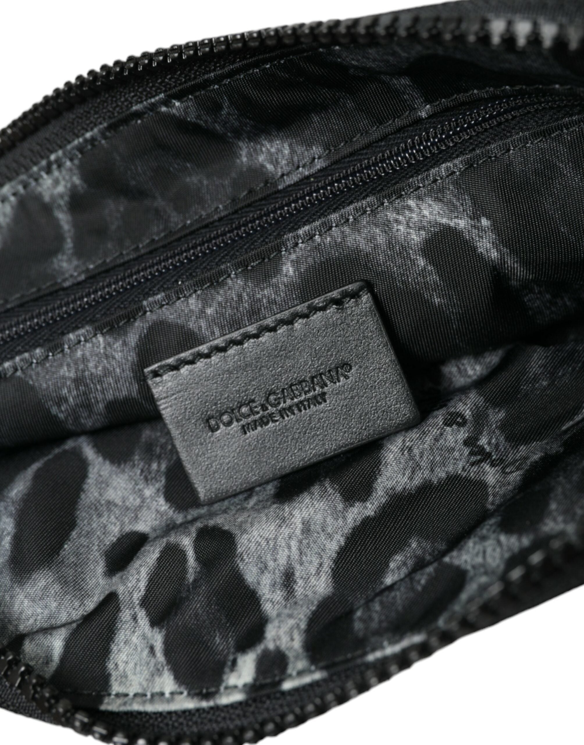 Dolce & Gabbana Elite – Schwarze Nylon- und Ledertasche mit Logodetail
