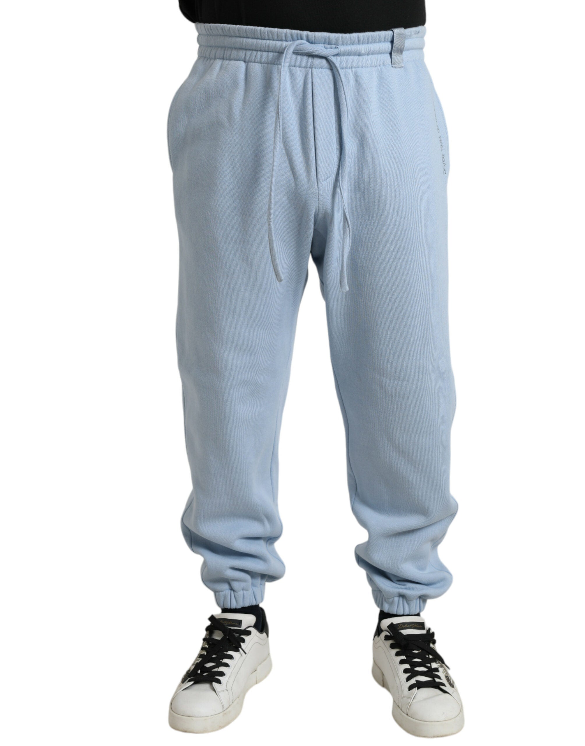 Dolce & Gabbana – Elegante Jogginghose aus hellblauer Baumwollmischung