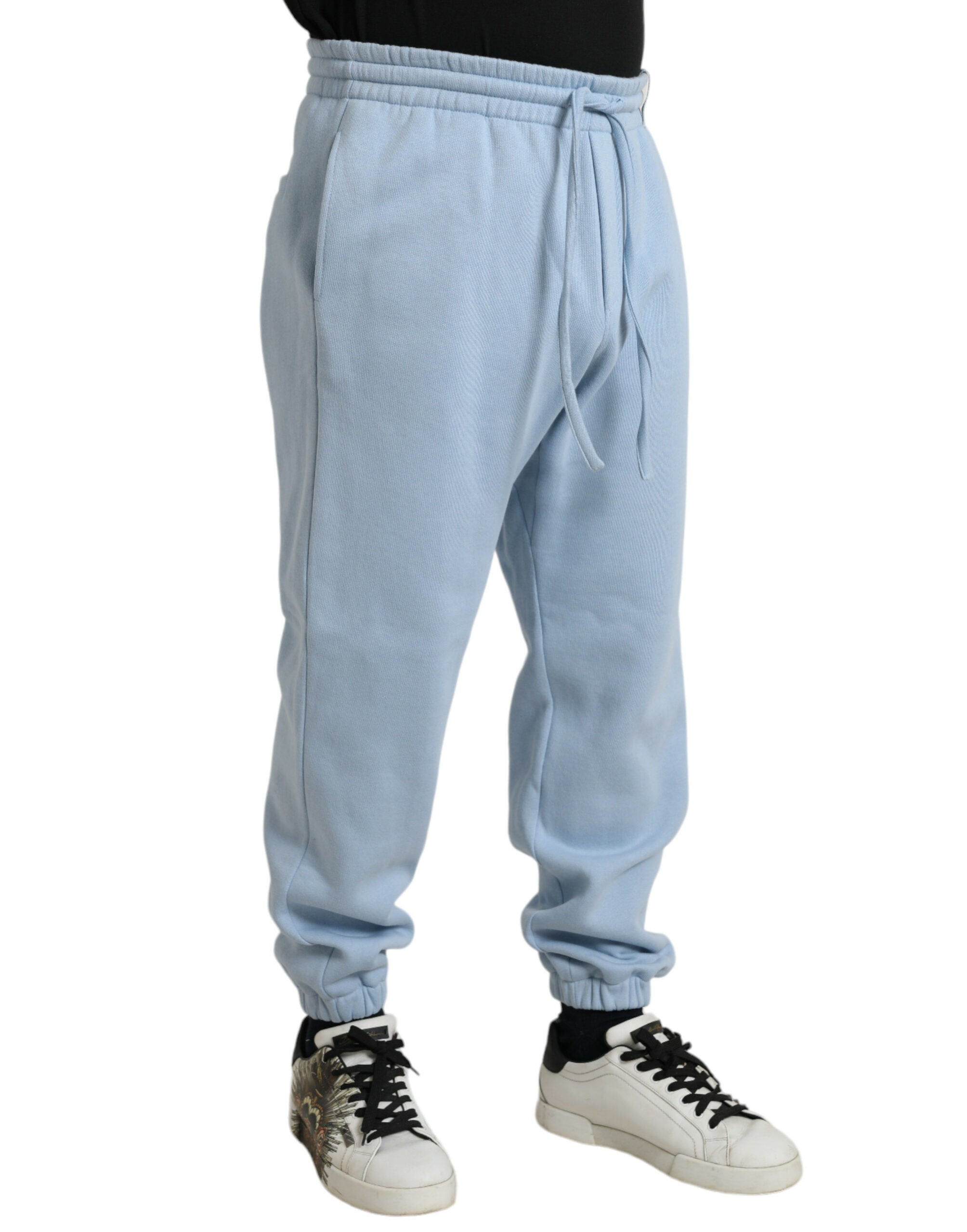 Dolce & Gabbana – Elegante Jogginghose aus hellblauer Baumwollmischung
