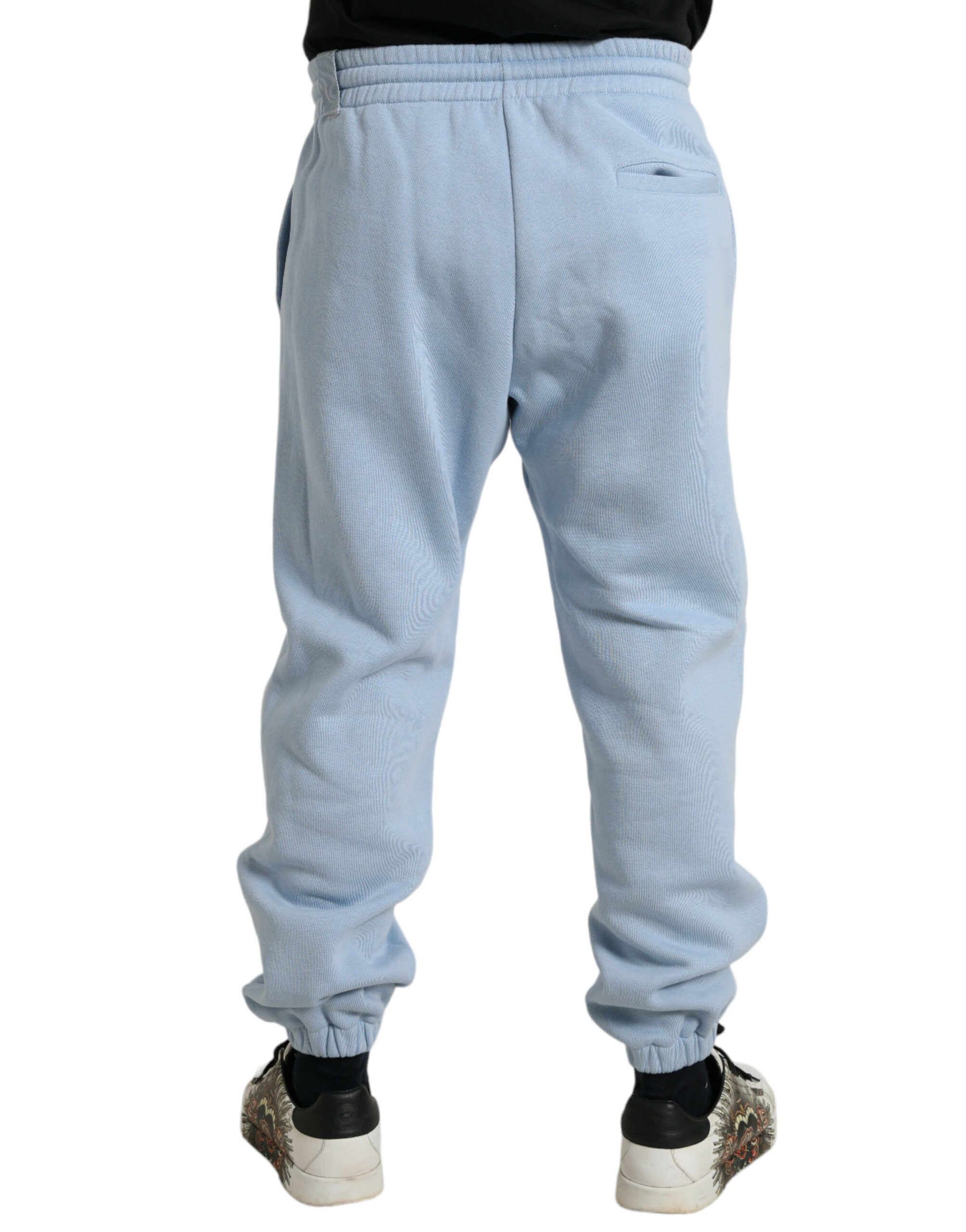 Dolce & Gabbana – Elegante Jogginghose aus hellblauer Baumwollmischung