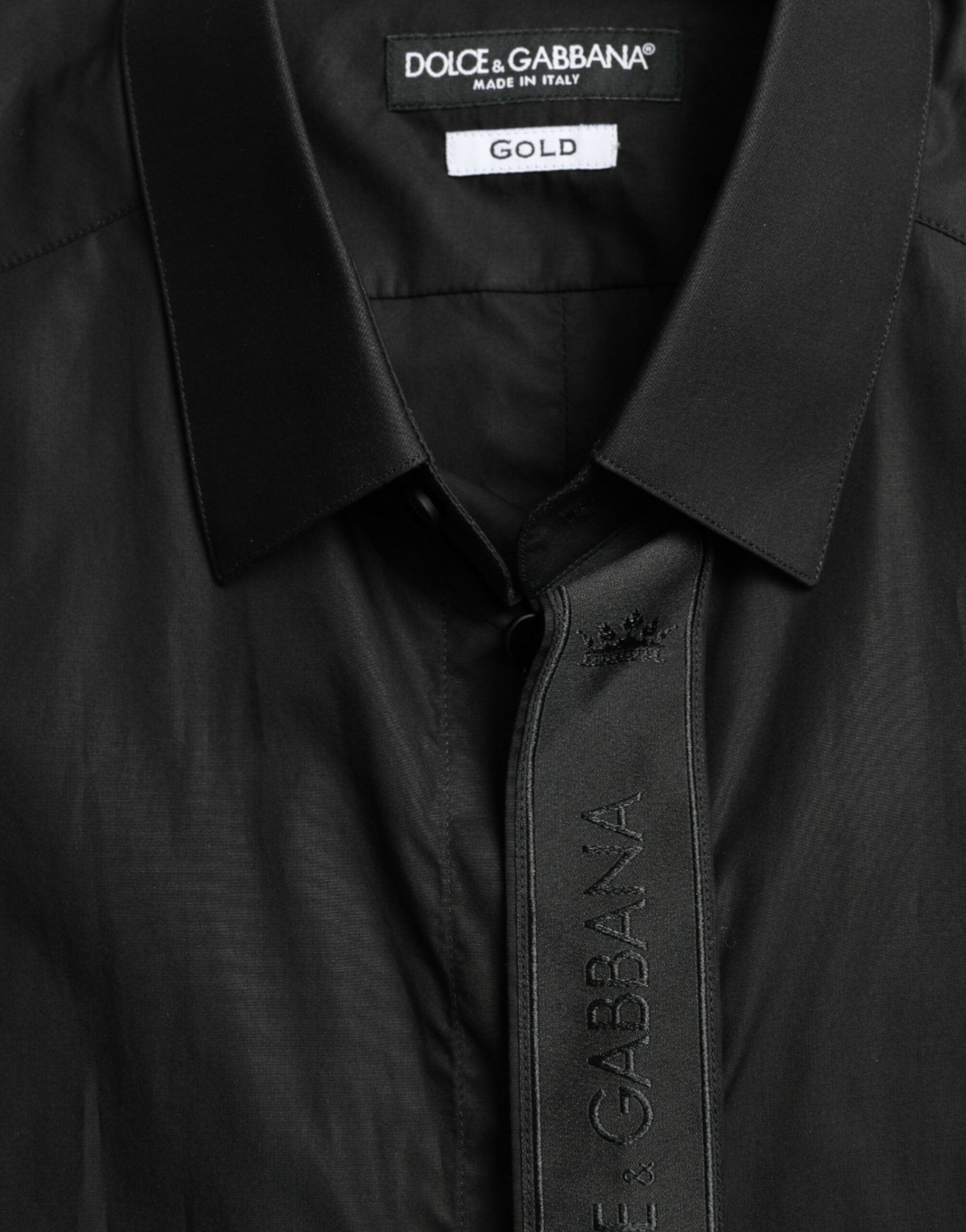 Dolce & Gabbana Elegantes schwarzes Slim Fit-Hemd