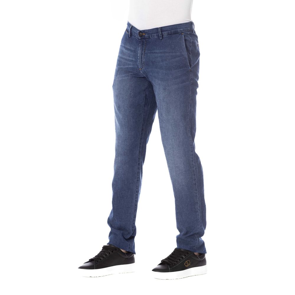 Blugi Trussardi Jeans albaștri din bumbac pentru bărbați
