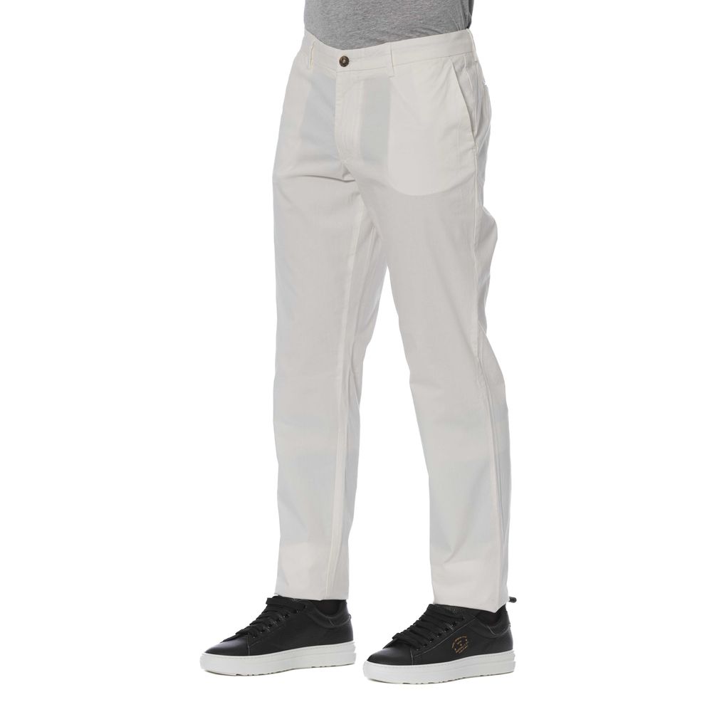 Trussardi Jeans Herrenhose aus weißer Baumwolle