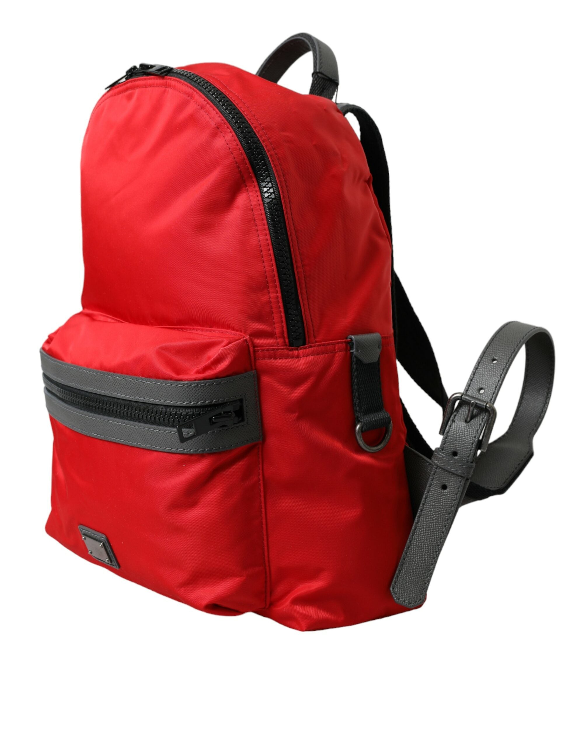 Dolce & Gabbana Eleganter roter Rucksack aus Nylon-Leder