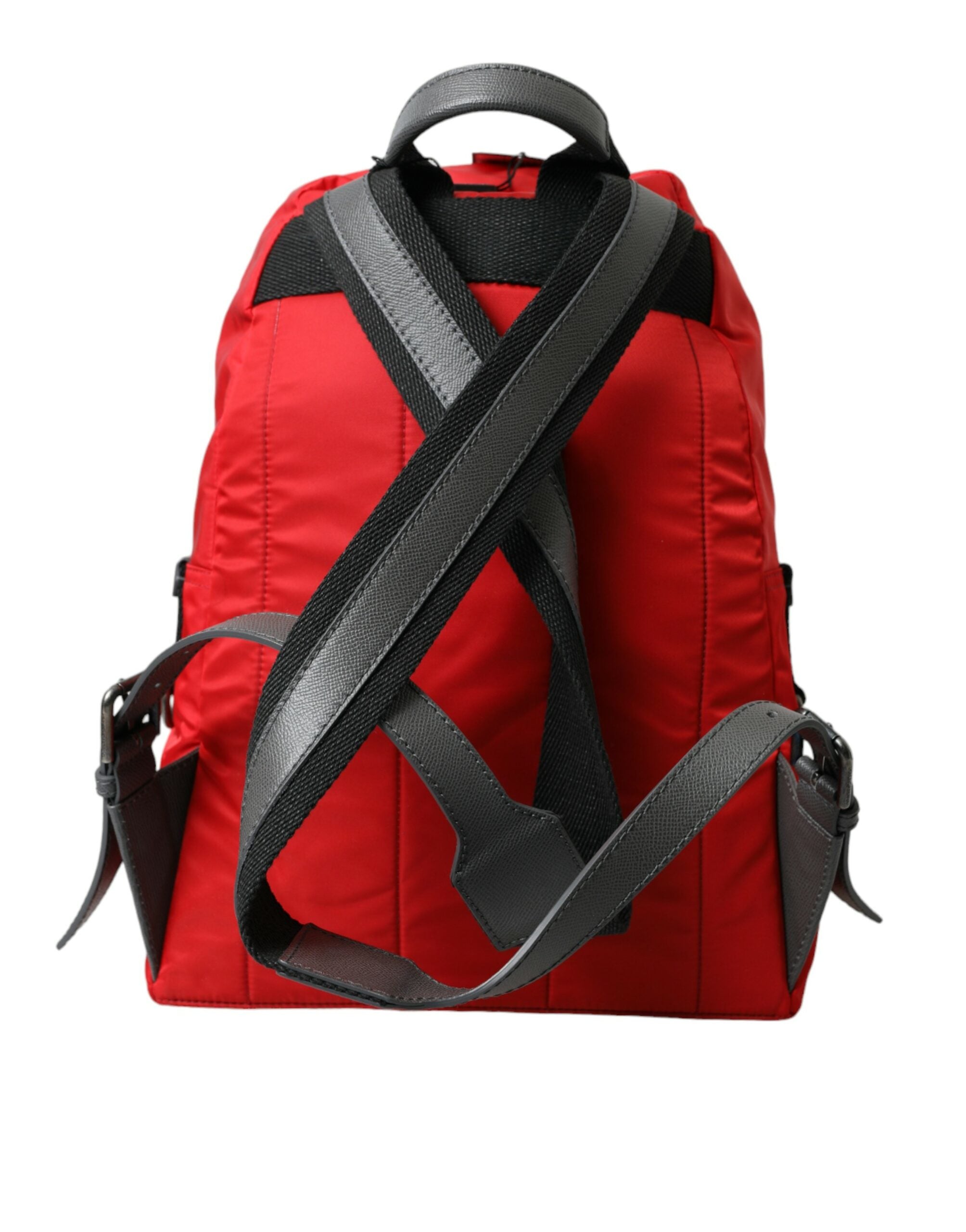 Dolce & Gabbana Eleganter roter Rucksack aus Nylon-Leder