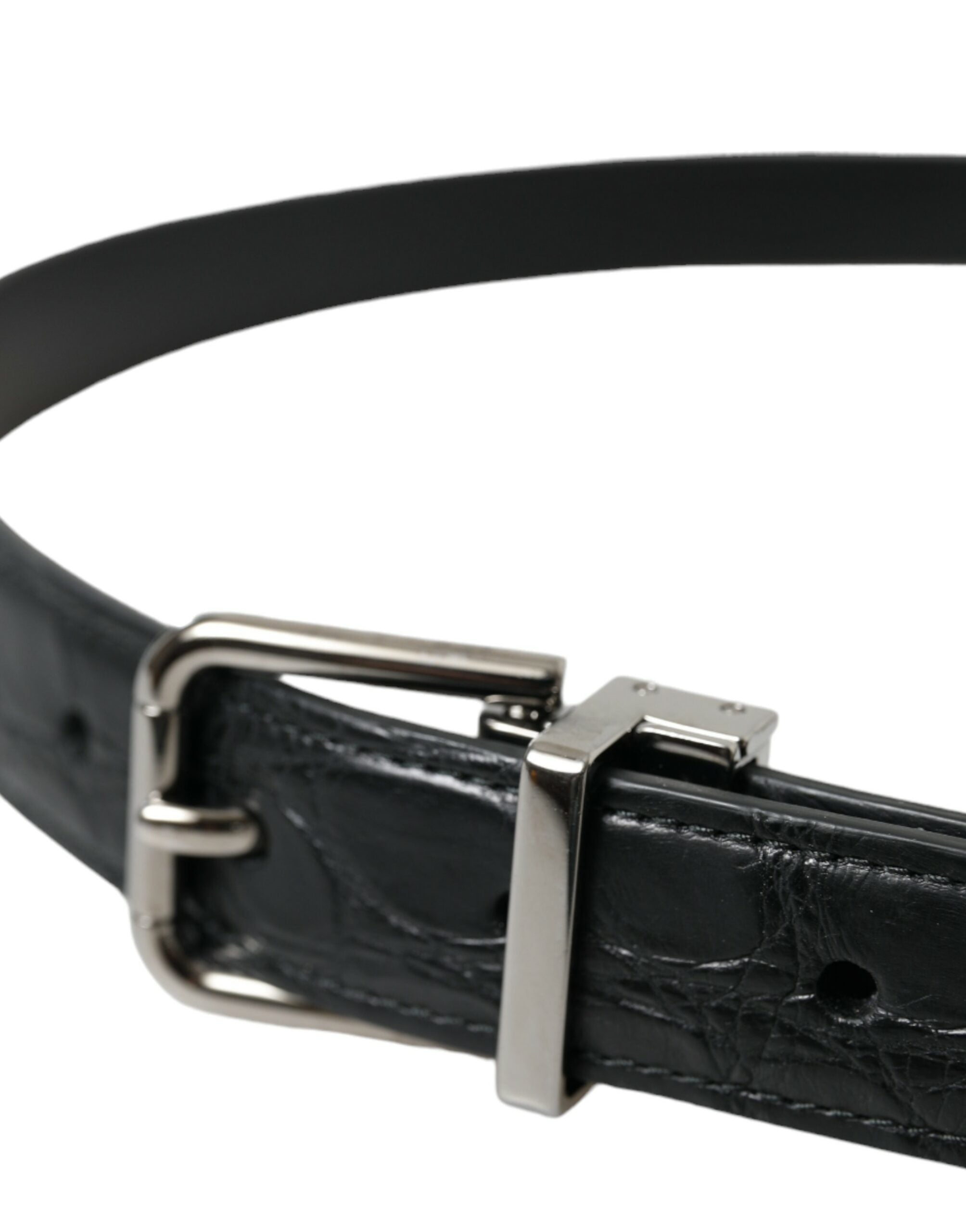 Curea elegantă din piele Dolce & Gabbana cu cataramă metalică