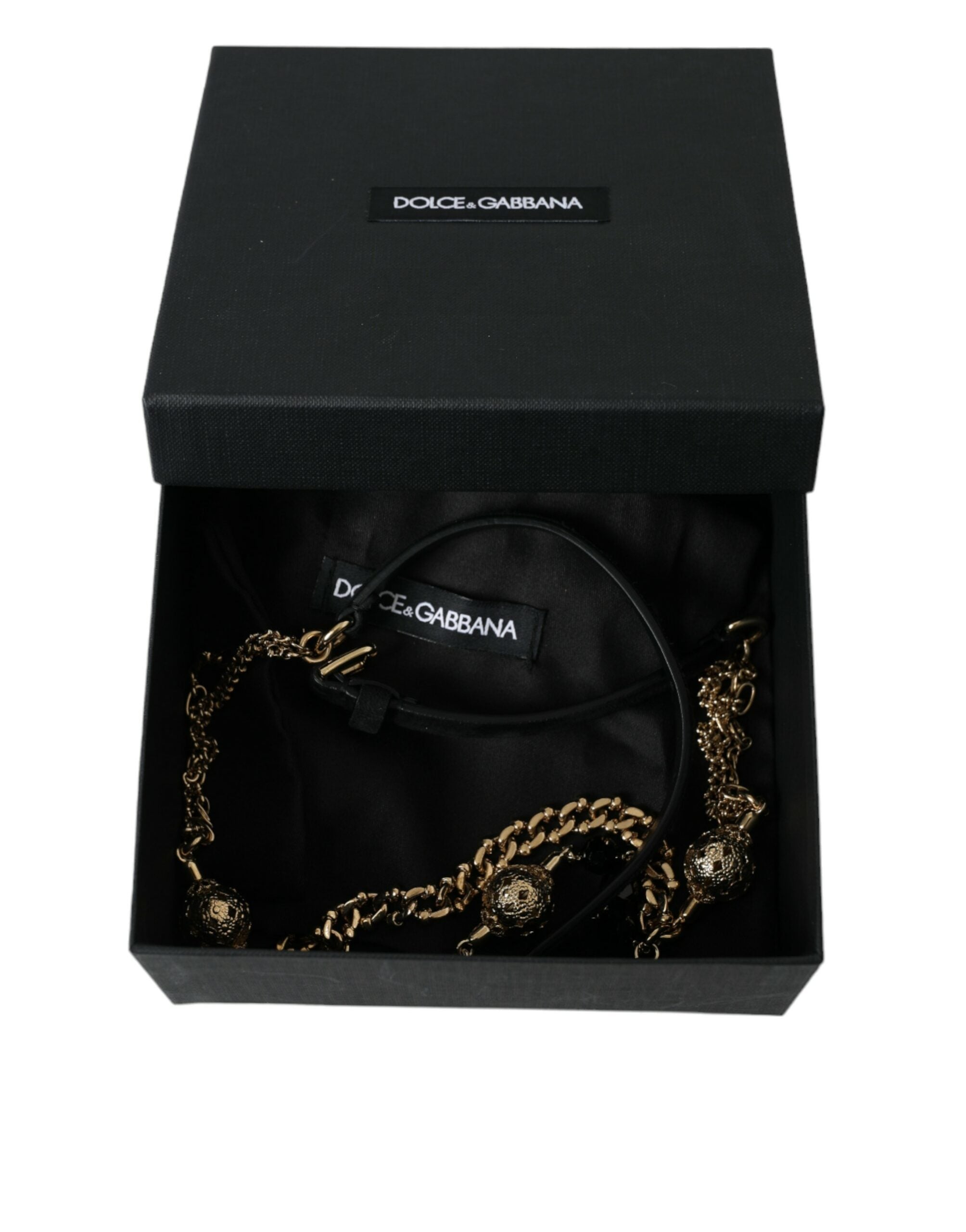 Dolce & Gabbana Eleganter Taillengürtel aus Crystal Bounce-Leder
