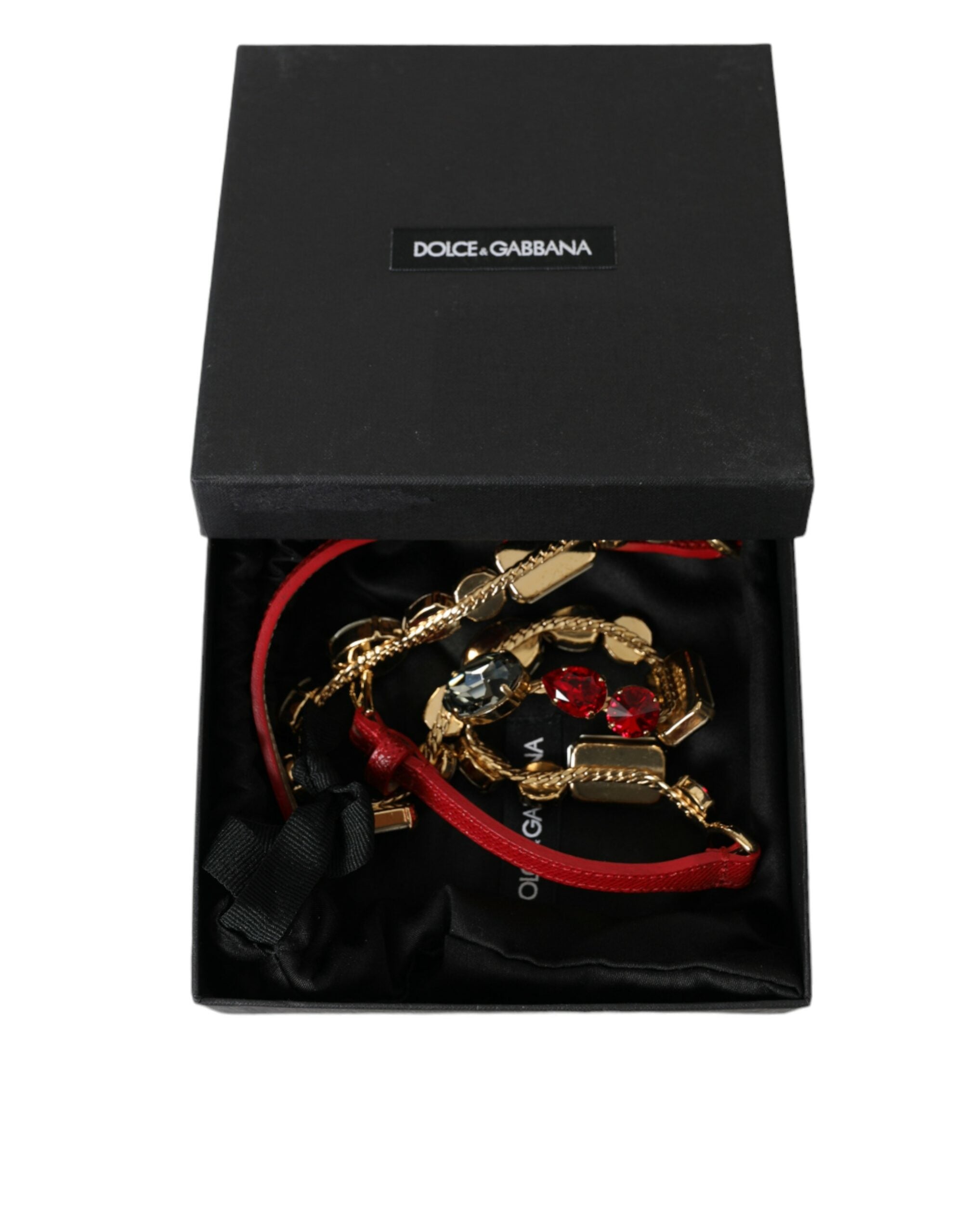 Dolce & Gabbana – Taillengürtel mit strahlend roter Kristallschnalle