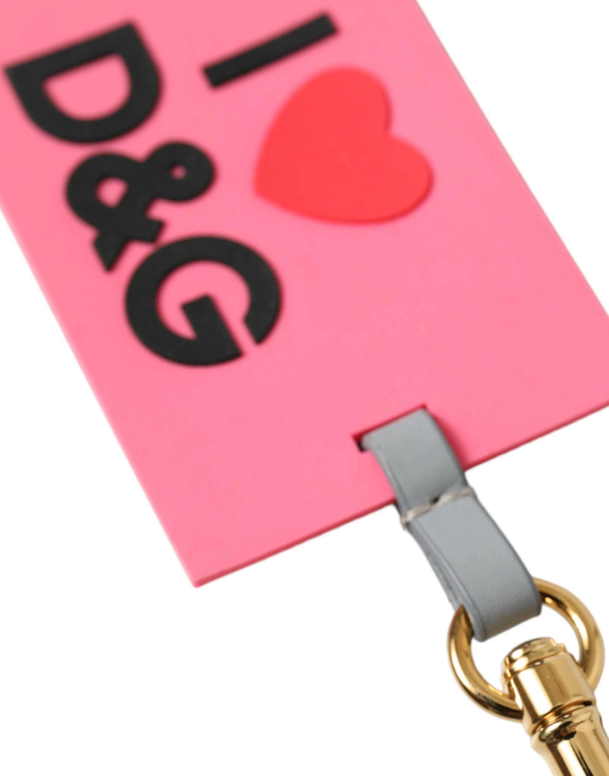 Suport chei Dolce & Gabbana Chic Trifold auriu și roz