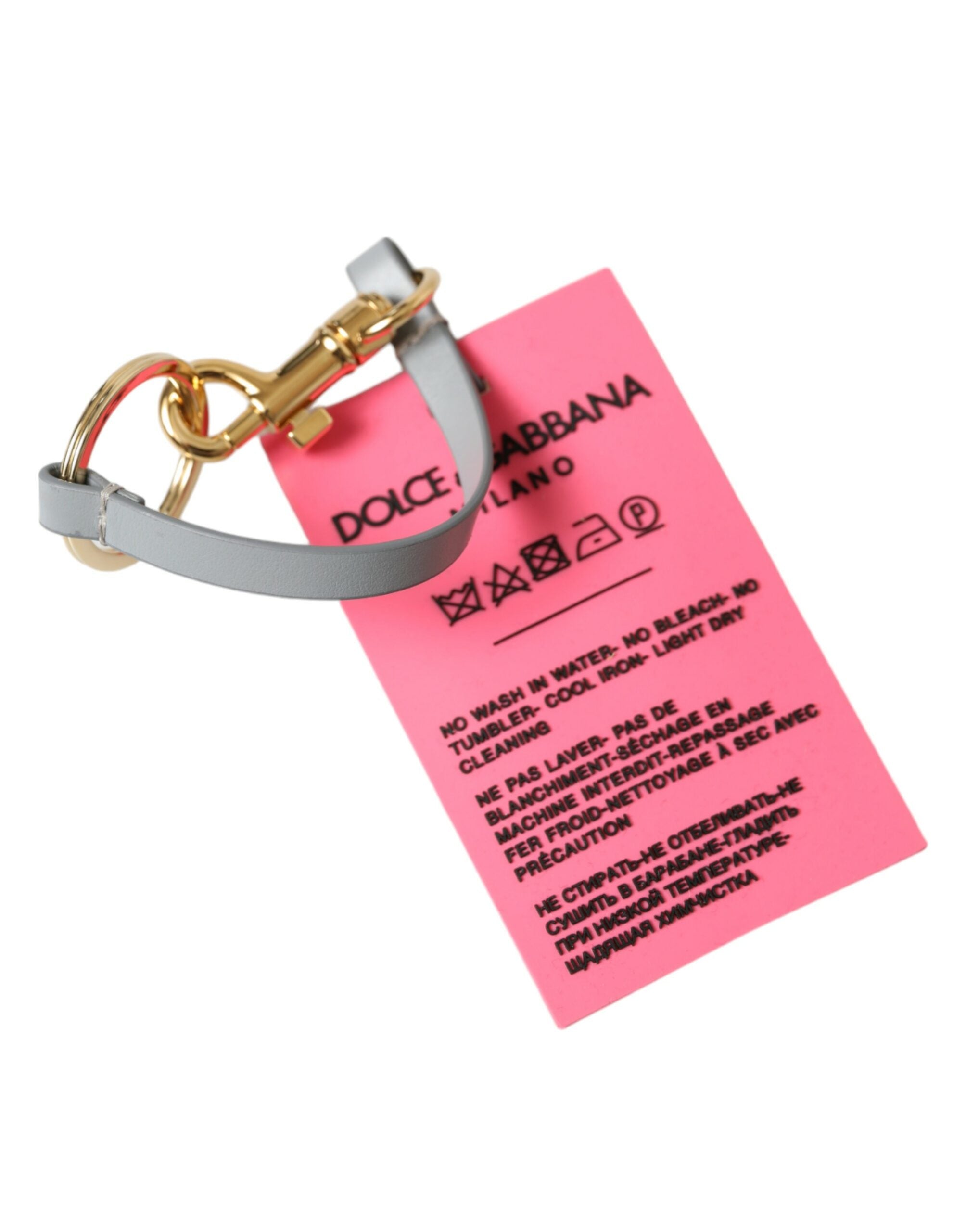 Suport chei Dolce & Gabbana Chic Trifold auriu și roz