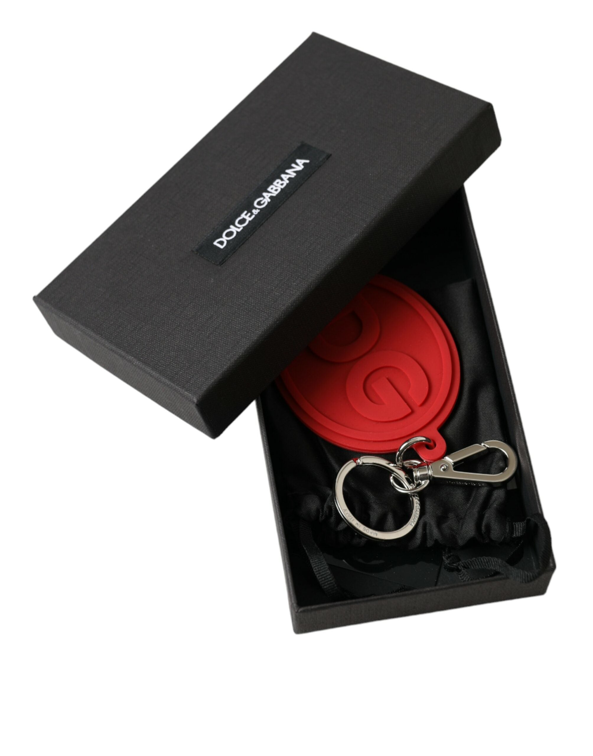Dolce & Gabbana Husă elegantă pentru chei roșii cu trei pliante