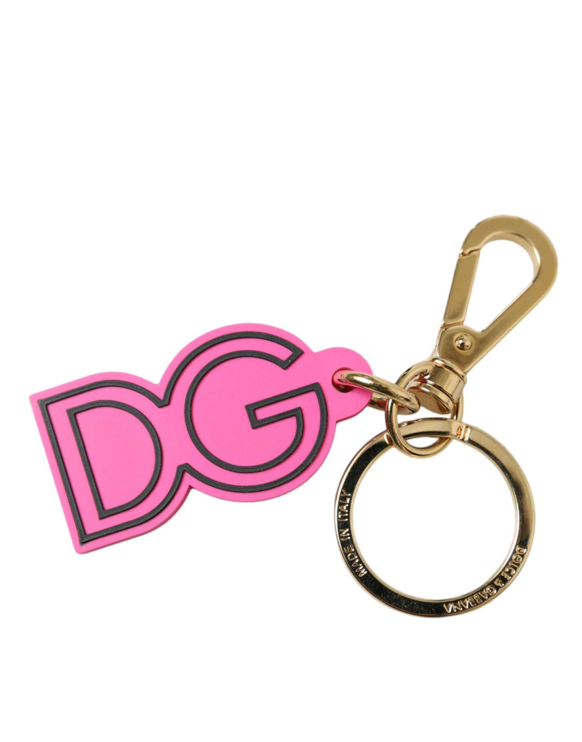 Breloc Dolce & Gabbana Chic cu logo auriu și roz