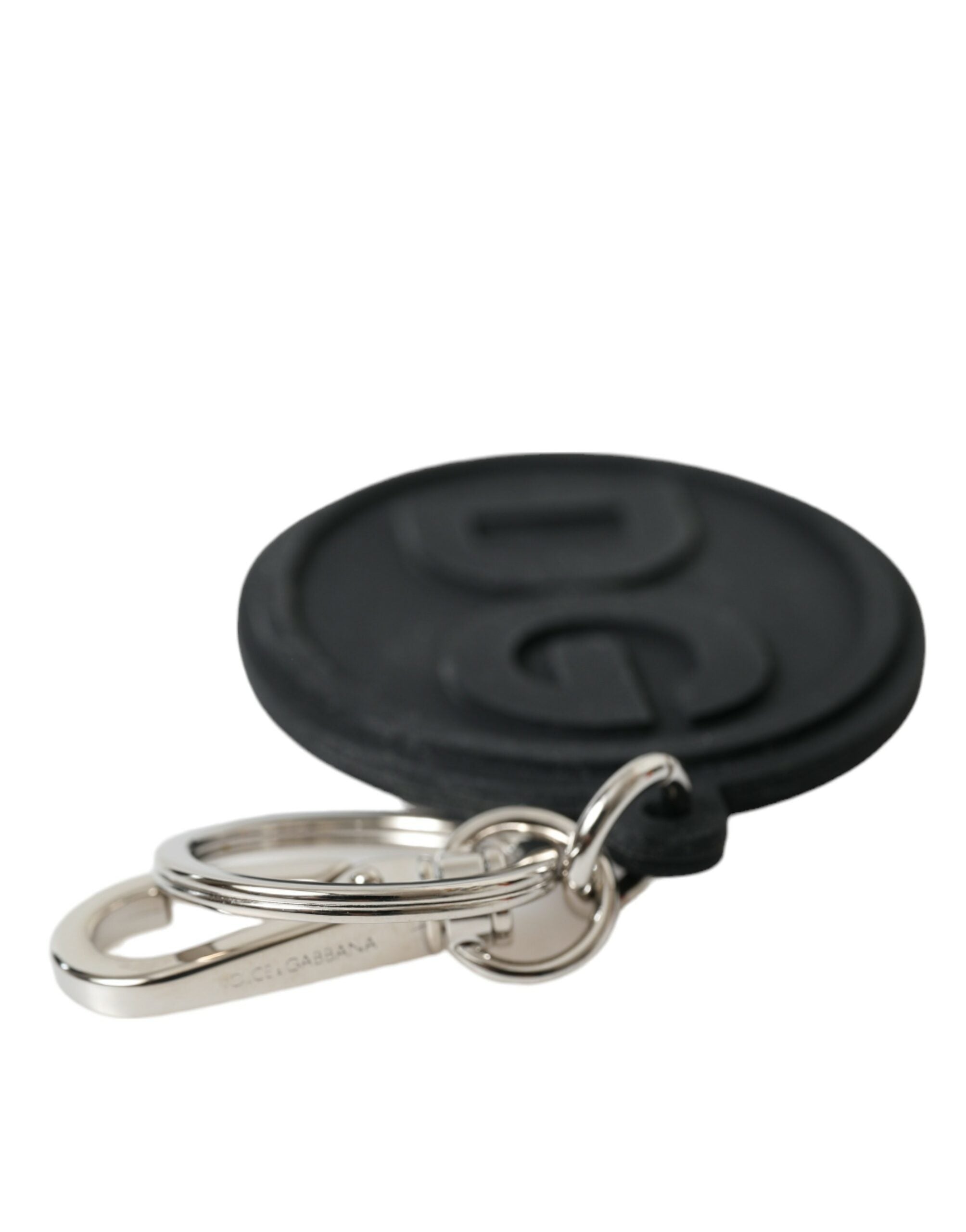Breloc Dolce & Gabbana Chic Black and Silver Logo