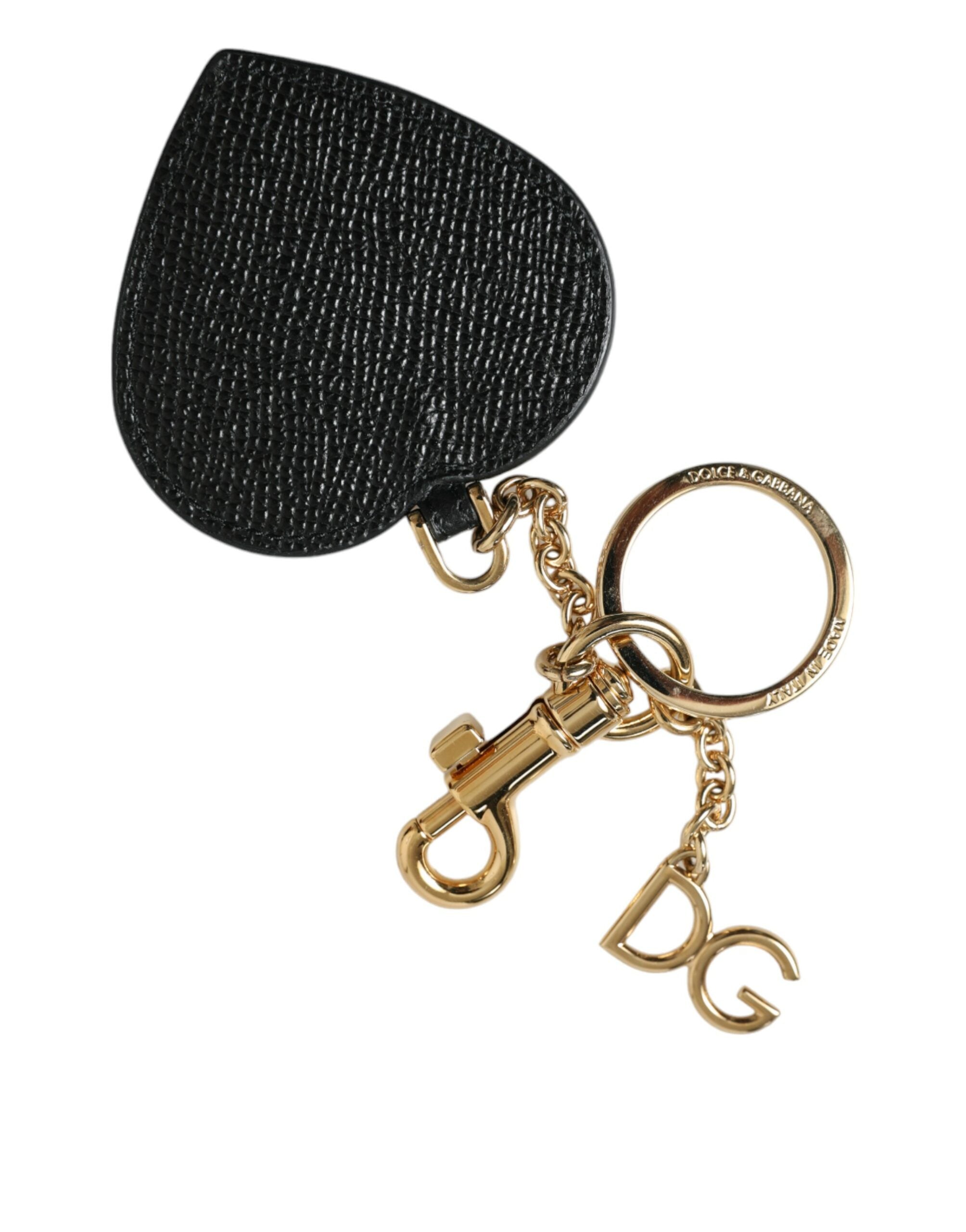 Breloc Dolce & Gabbana Superb din piele aurie și roz