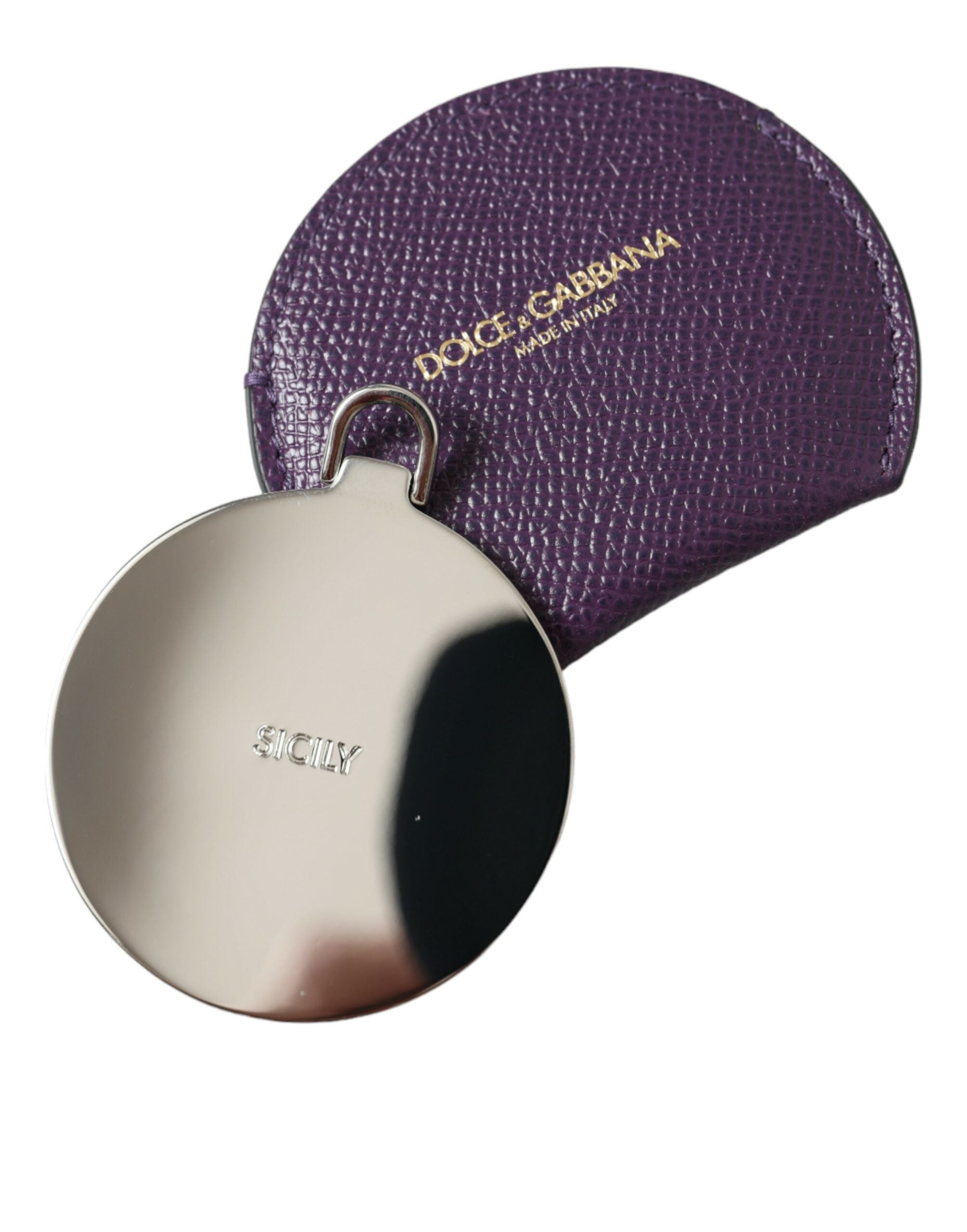 Suport elegant pentru oglindă din piele violet Dolce & Gabbana