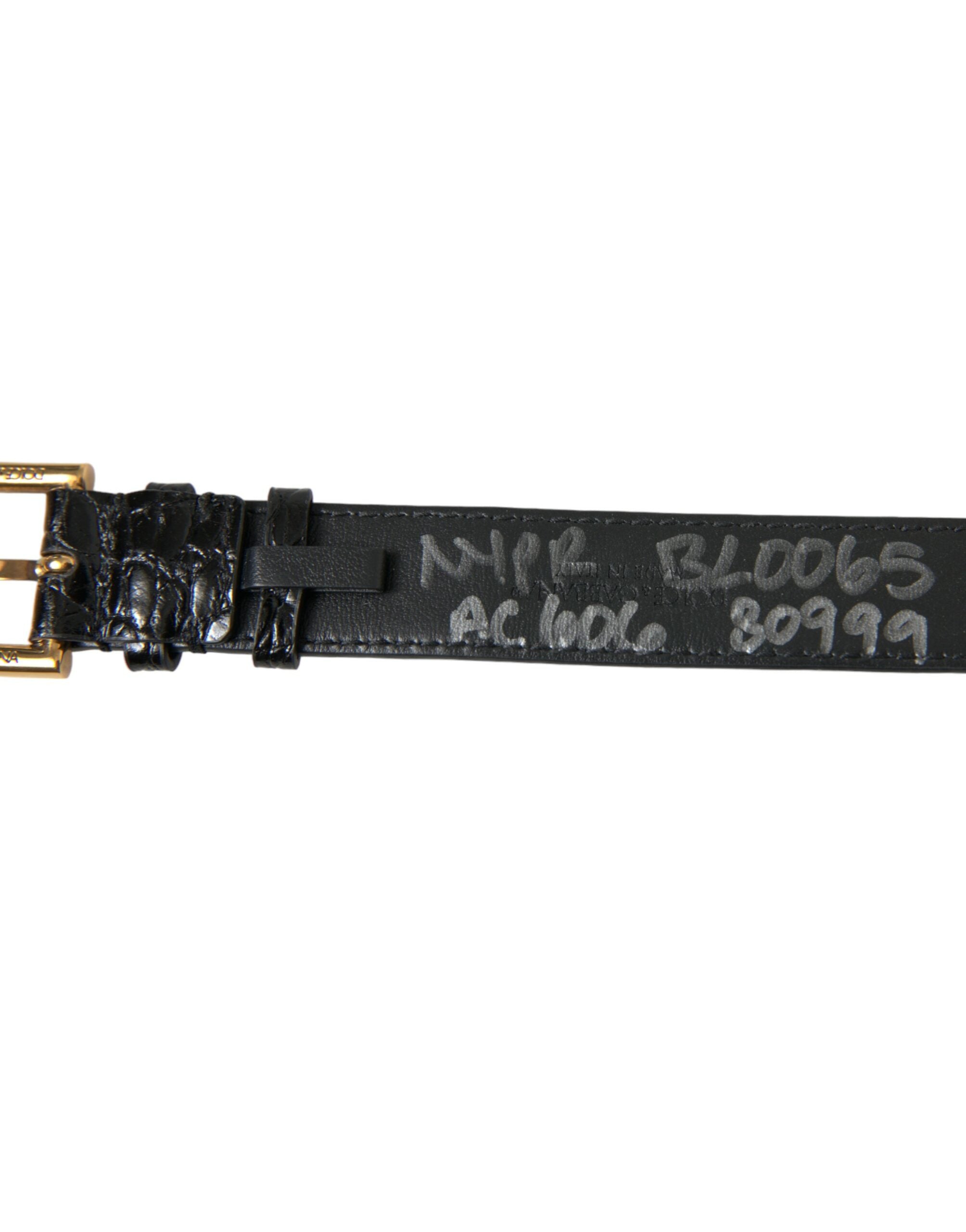 Brățară Dolce & Gabbana Elegant Gold Black din piele