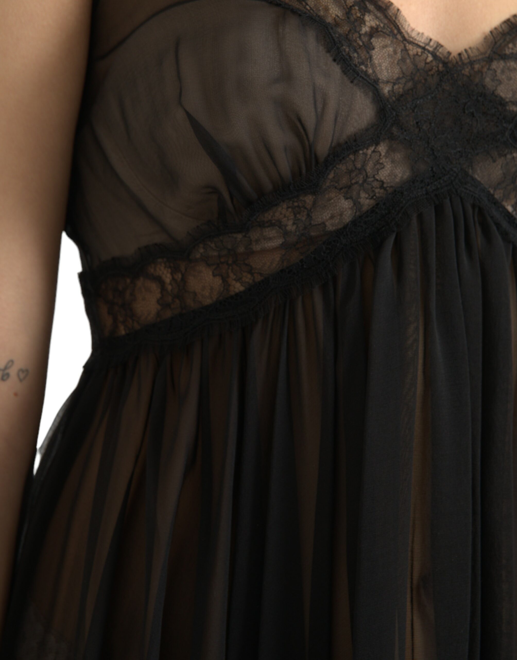 Rochie mini elegantă din șifon și amestec de mătase Dolce & Gabbana