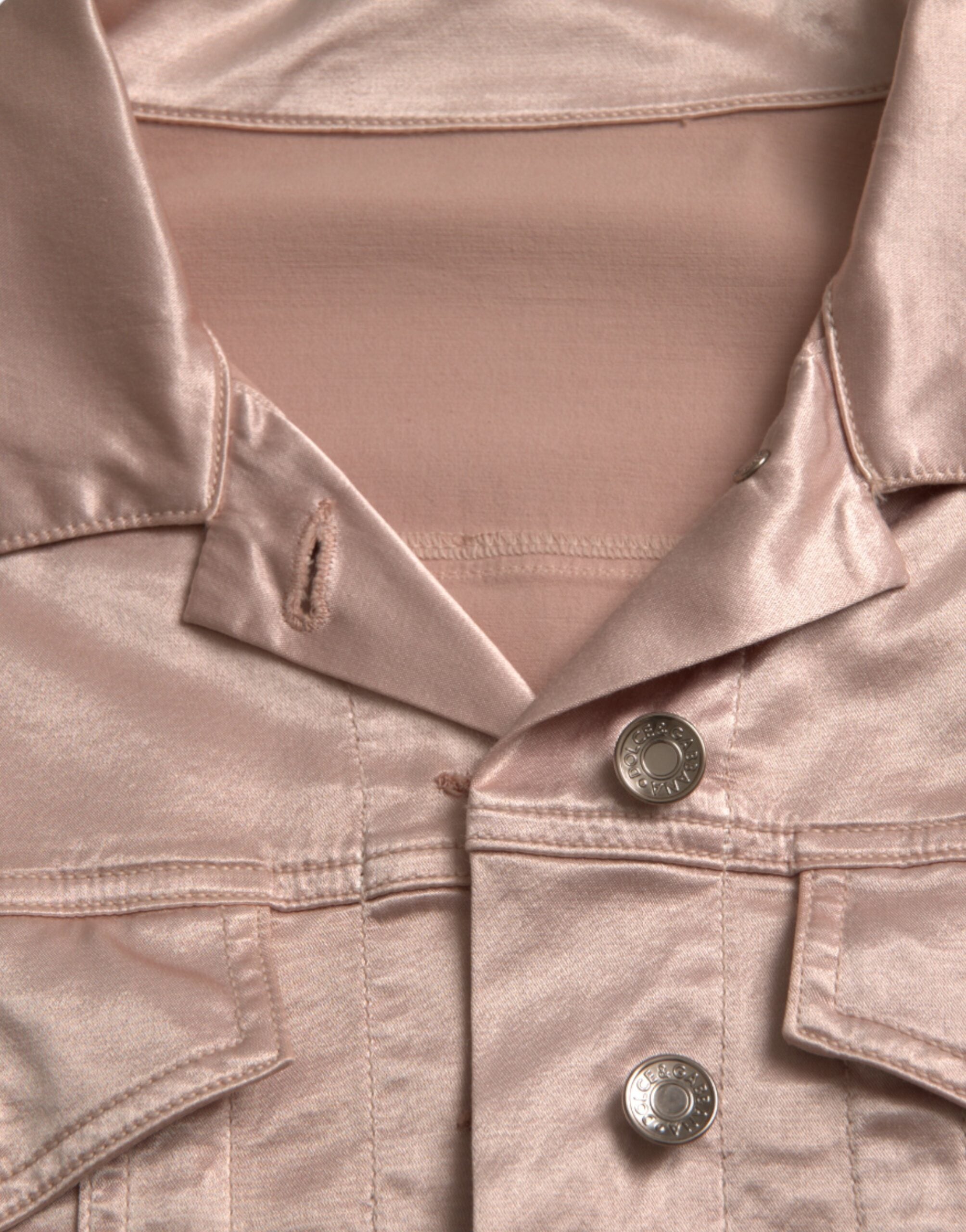 Dolce & Gabbana Elegante rosa kurze Jeansjacke