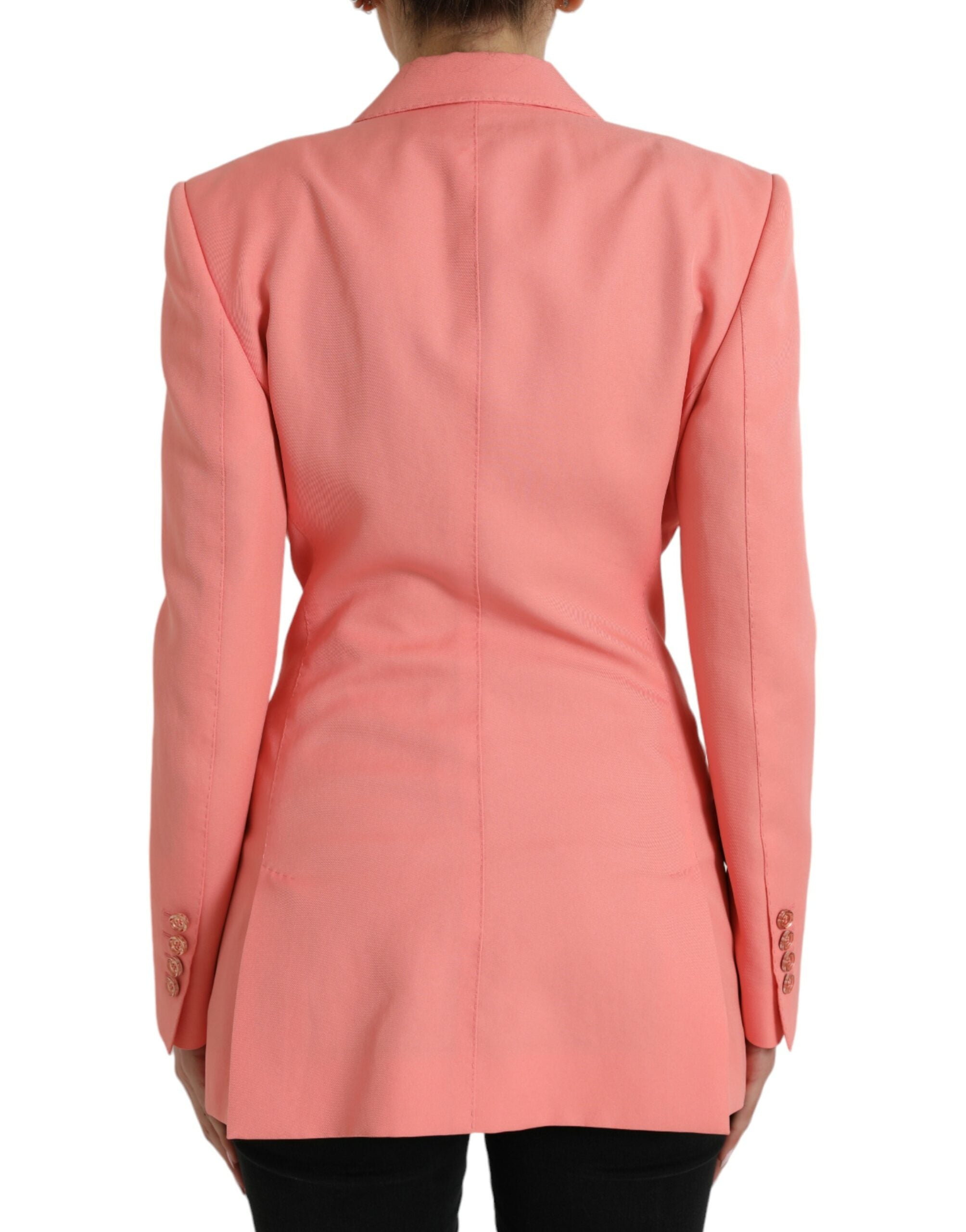 Dolce & Gabbana Schicker Blazer mit steigendem Revers in Rosa
