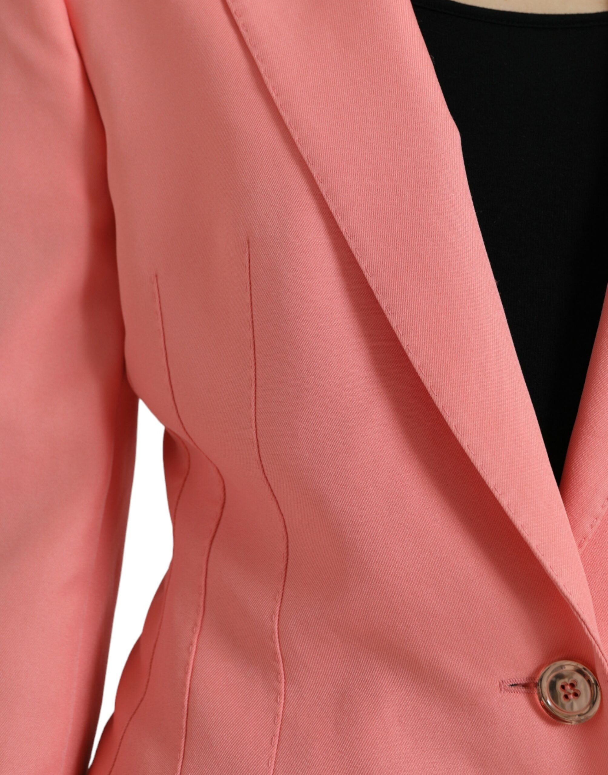 Dolce & Gabbana Schicker Blazer mit steigendem Revers in Rosa