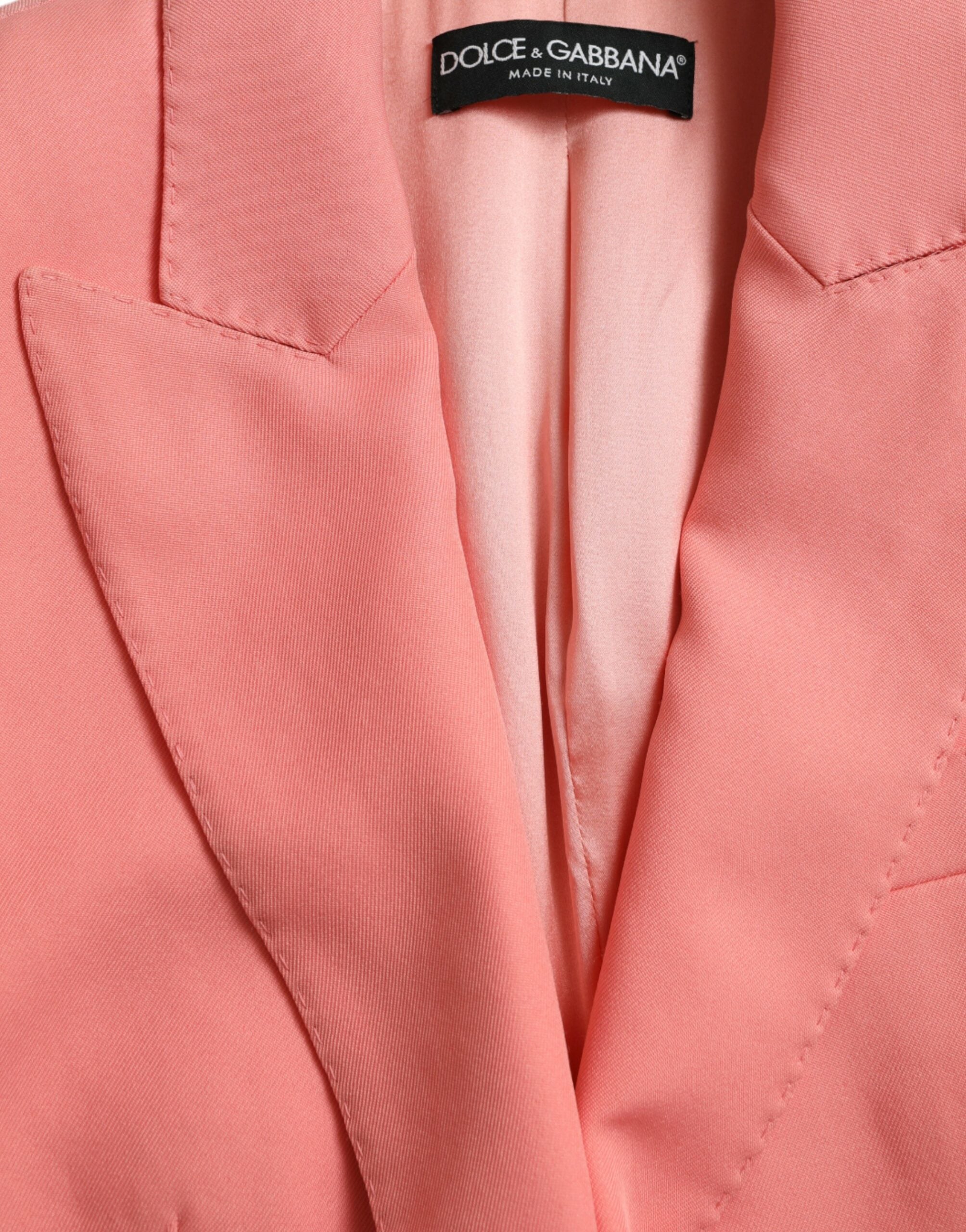 Dolce & Gabbana Schicker Blazer mit steigendem Revers in Rosa