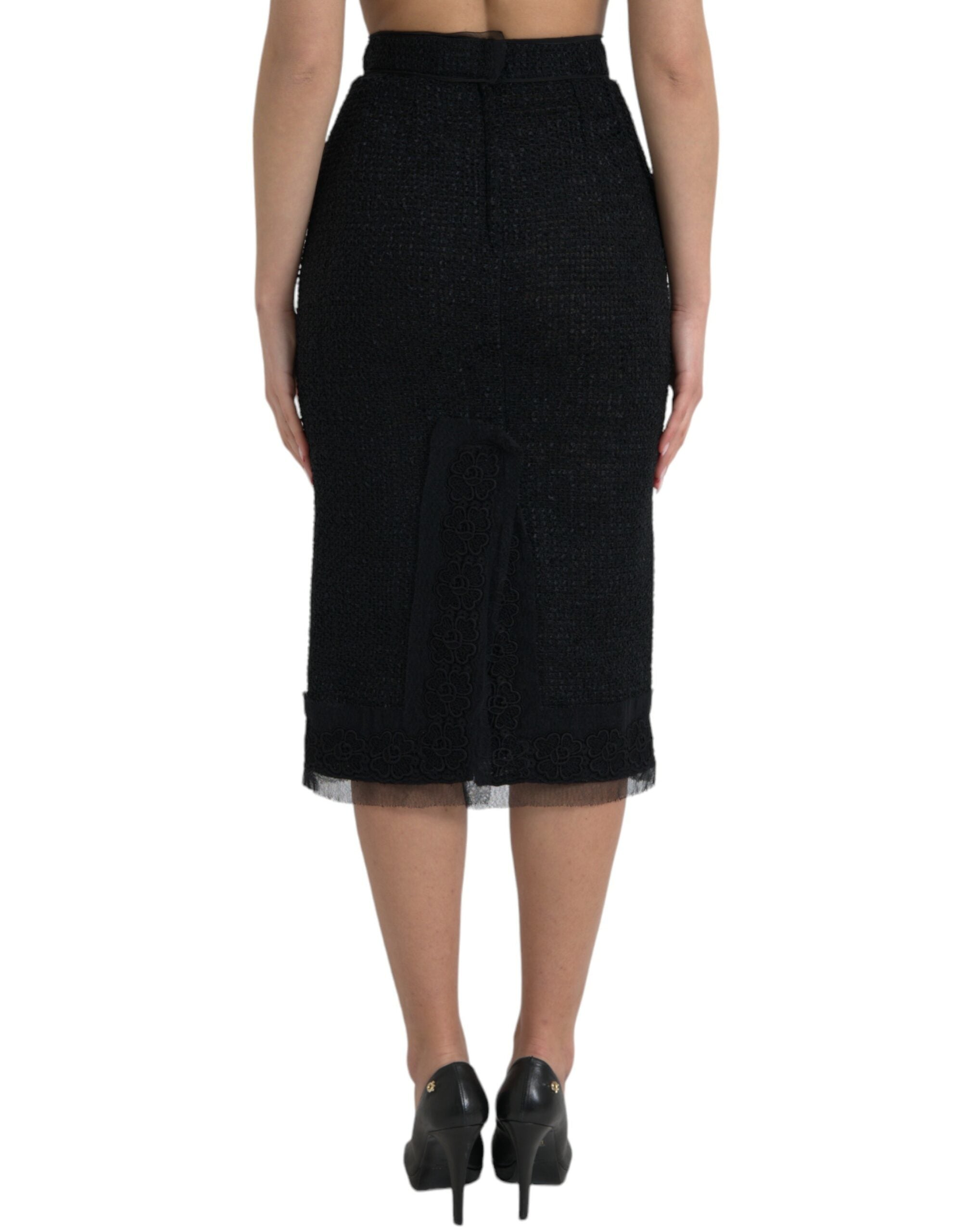 Dolce & Gabbana Eleganter Midirock mit hoher Taille