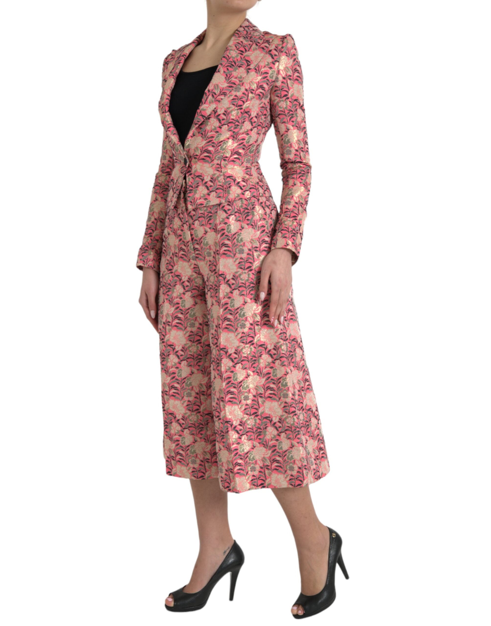 Dolce & Gabbana – Eleganter, rosafarbener, zweiteiliger Anzug im Slim Fit
