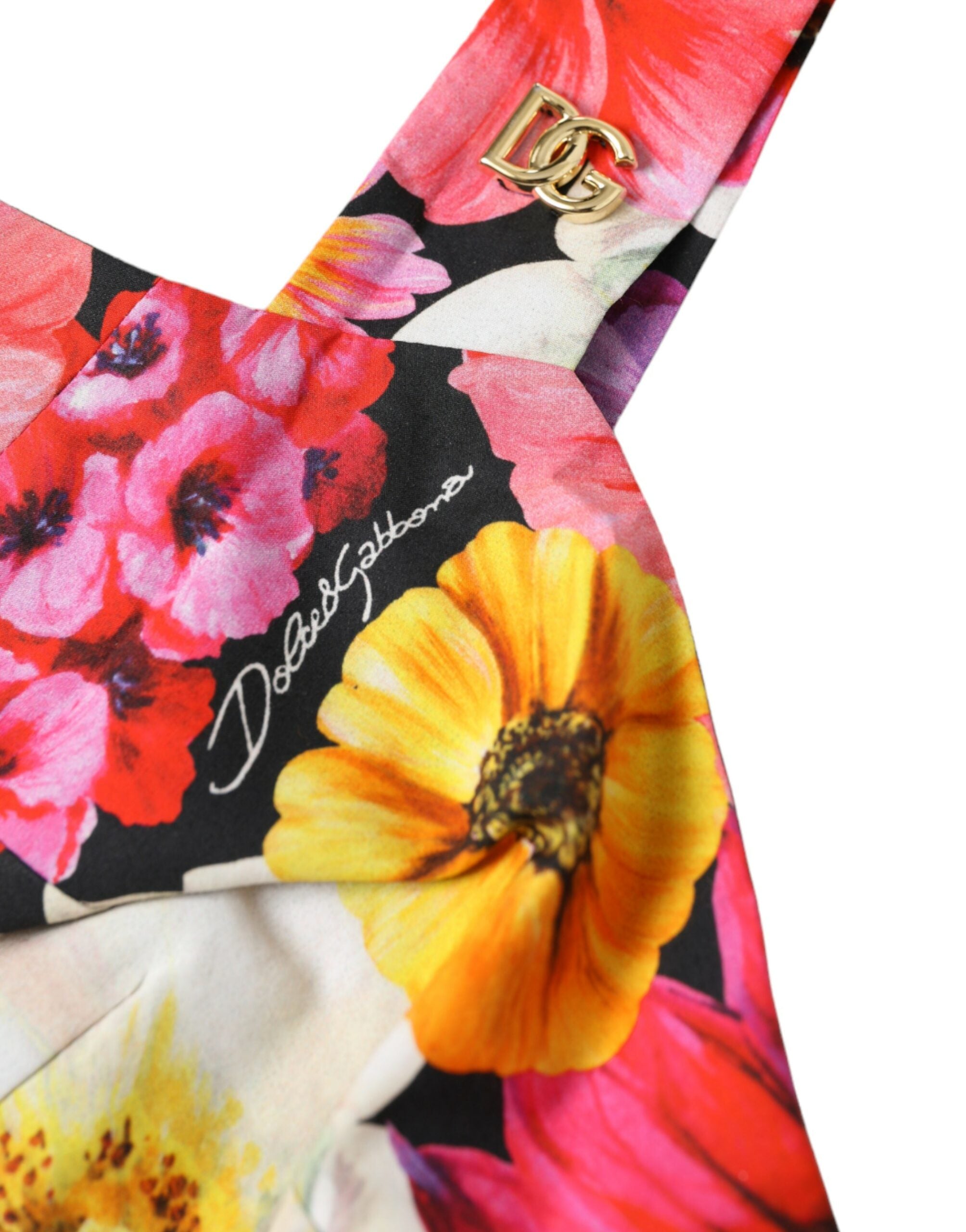 Top scurt Dolce & Gabbana cu imprimeu floral rafinat