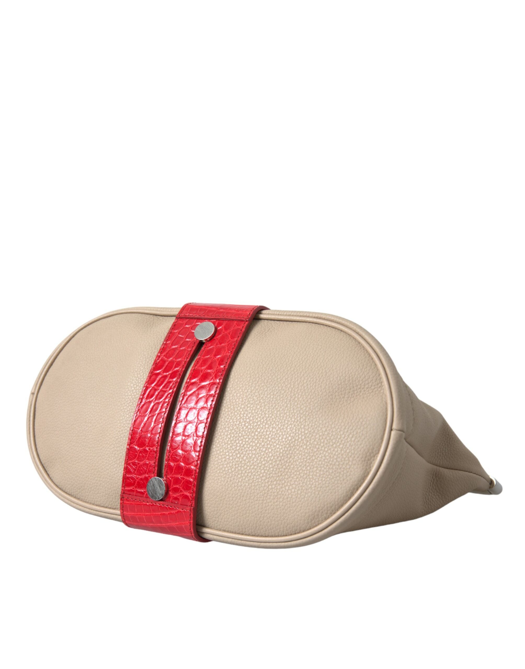 Clutch Balenciaga din piele exotică în două tonuri