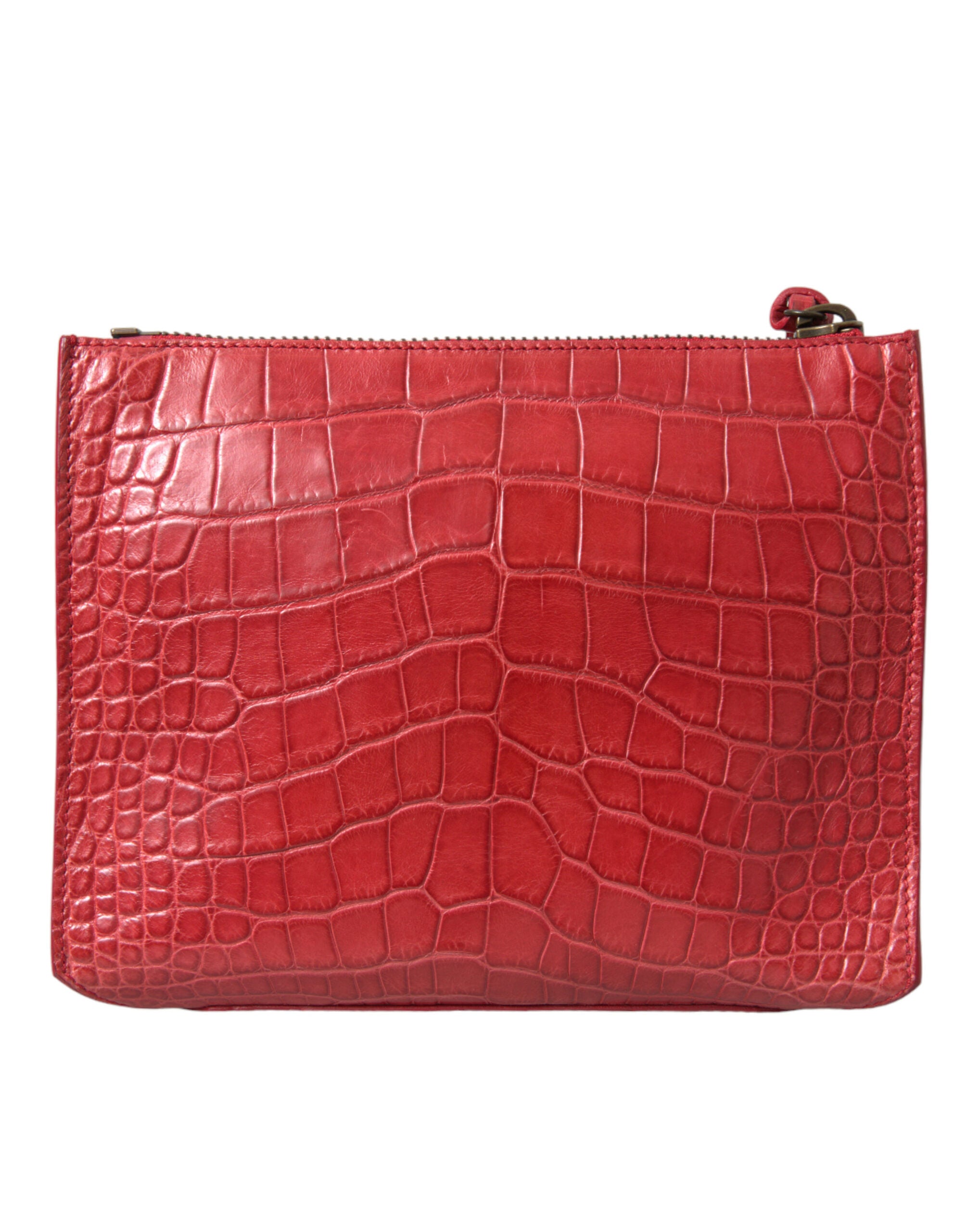 Clutch Balenciaga Exotic Red Piele de Aligator