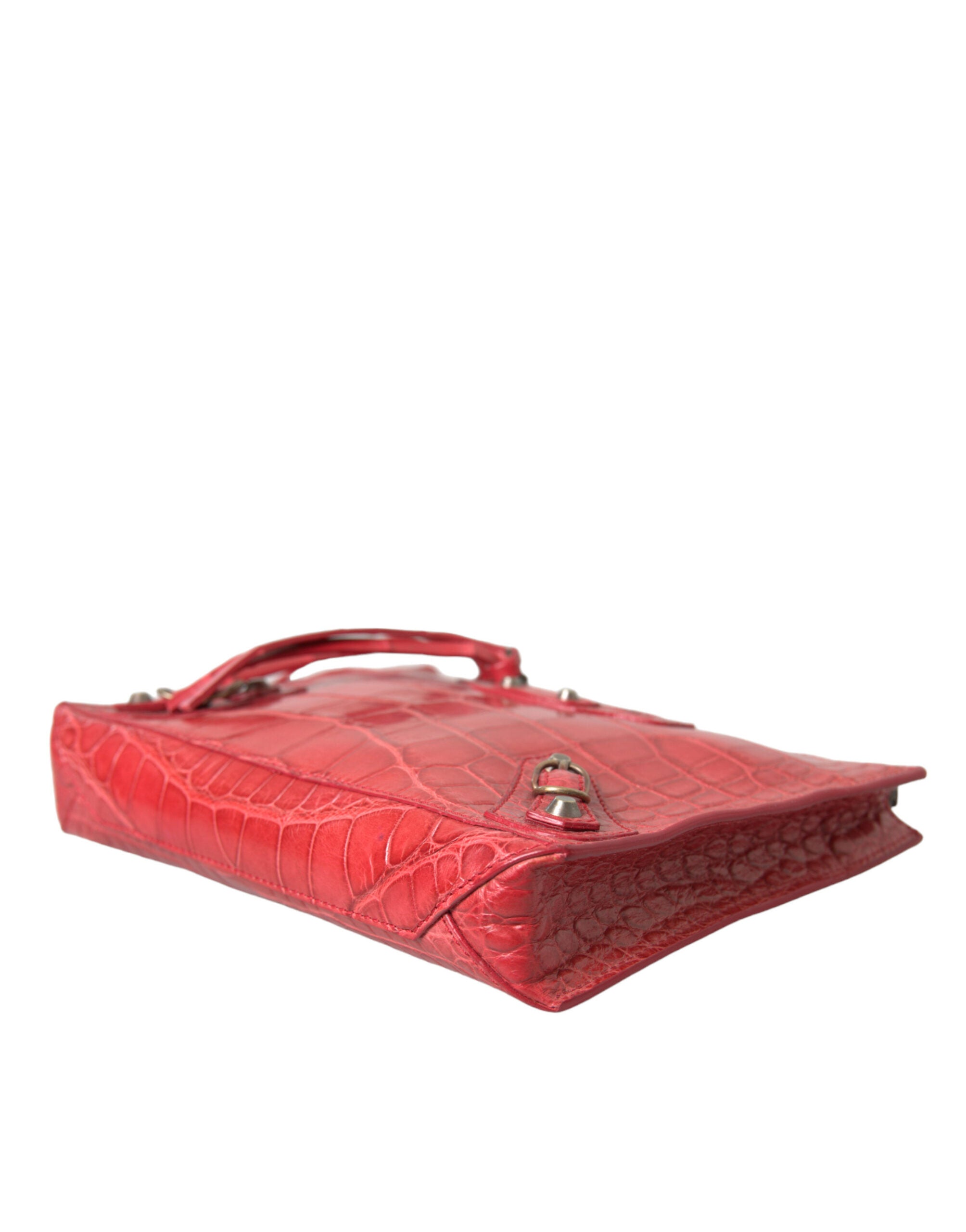 Clutch Balenciaga Exotic Red Piele de Aligator