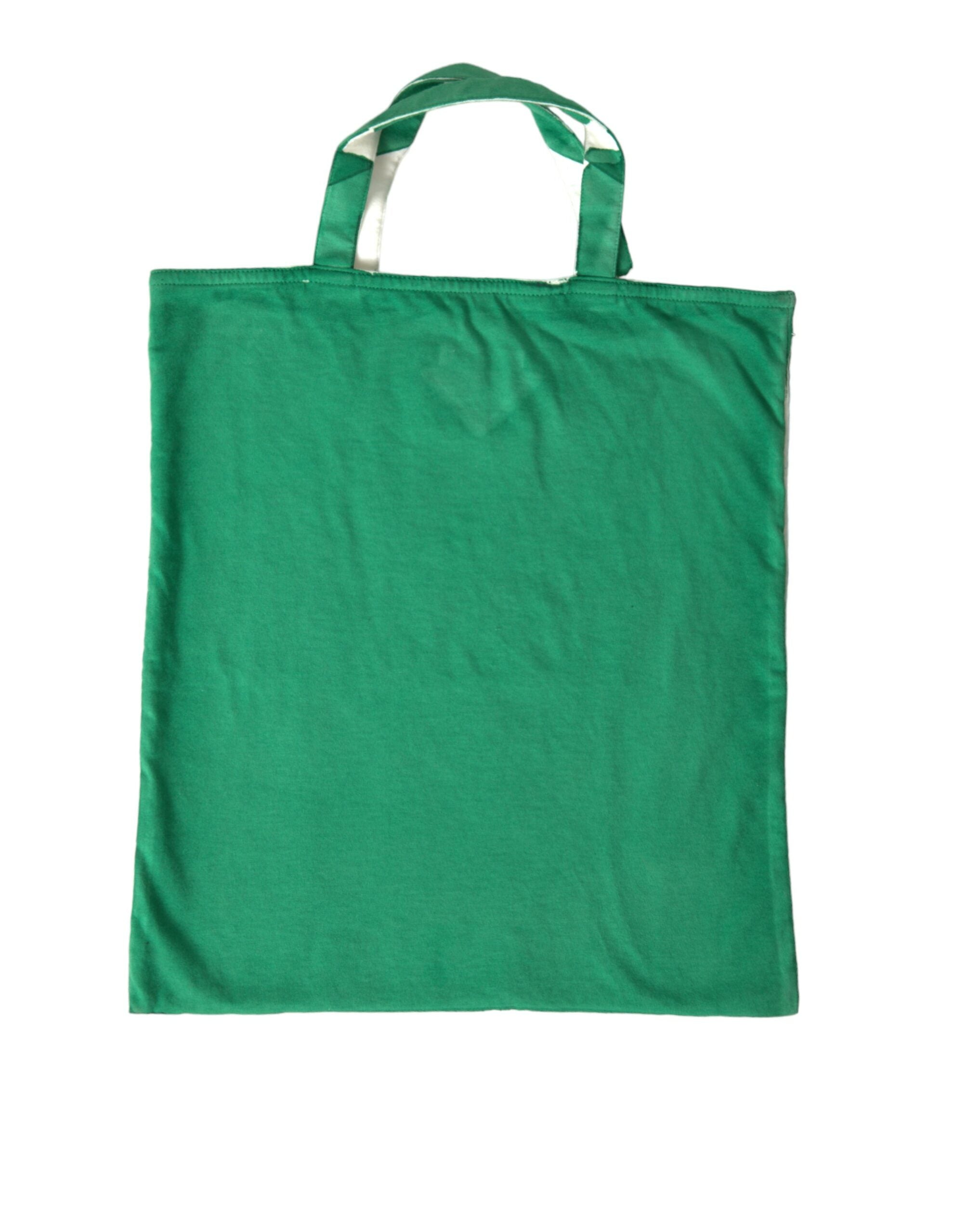 Geantă tote elegantă din material textil verde Prada