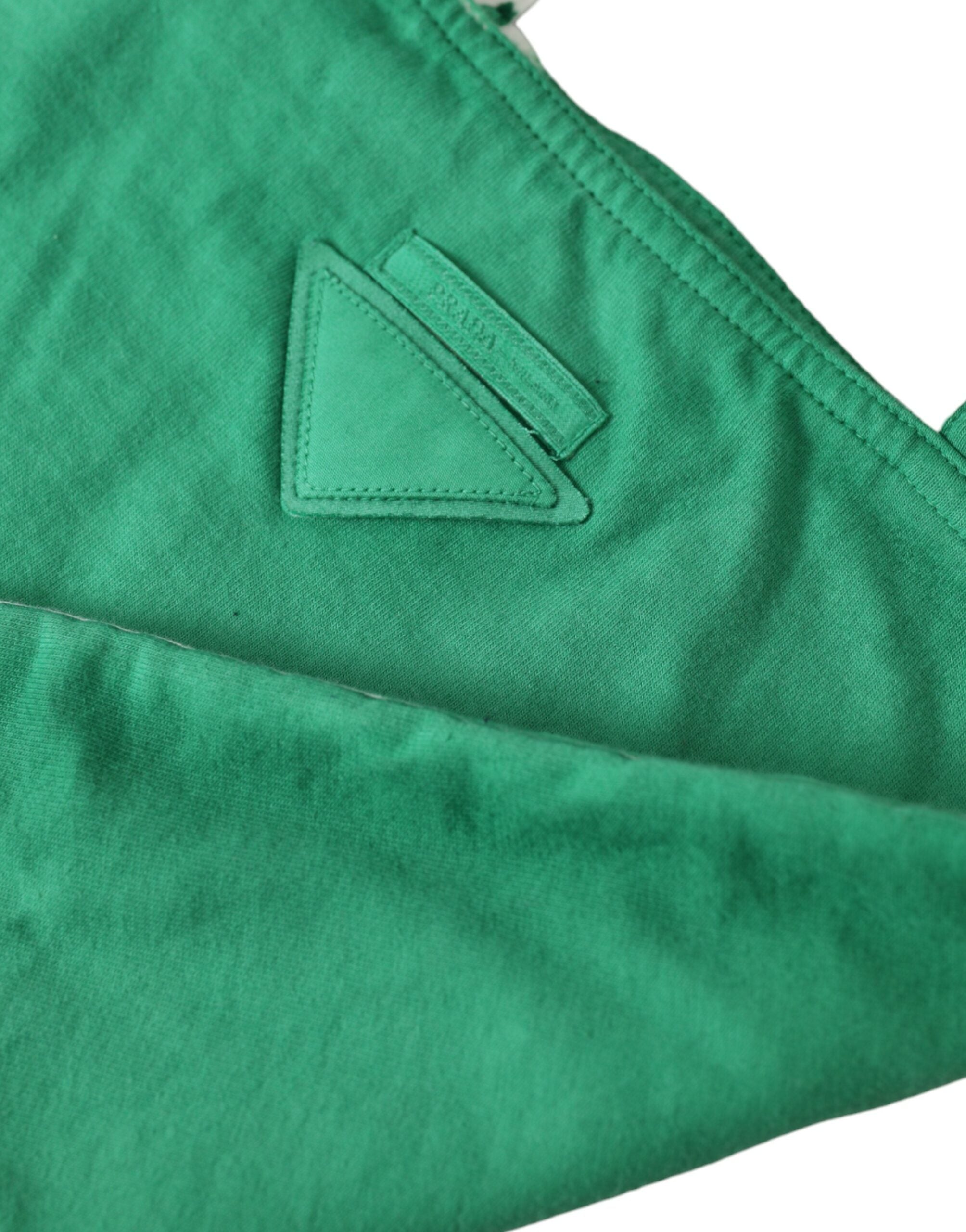 Geantă tote elegantă din material textil verde Prada