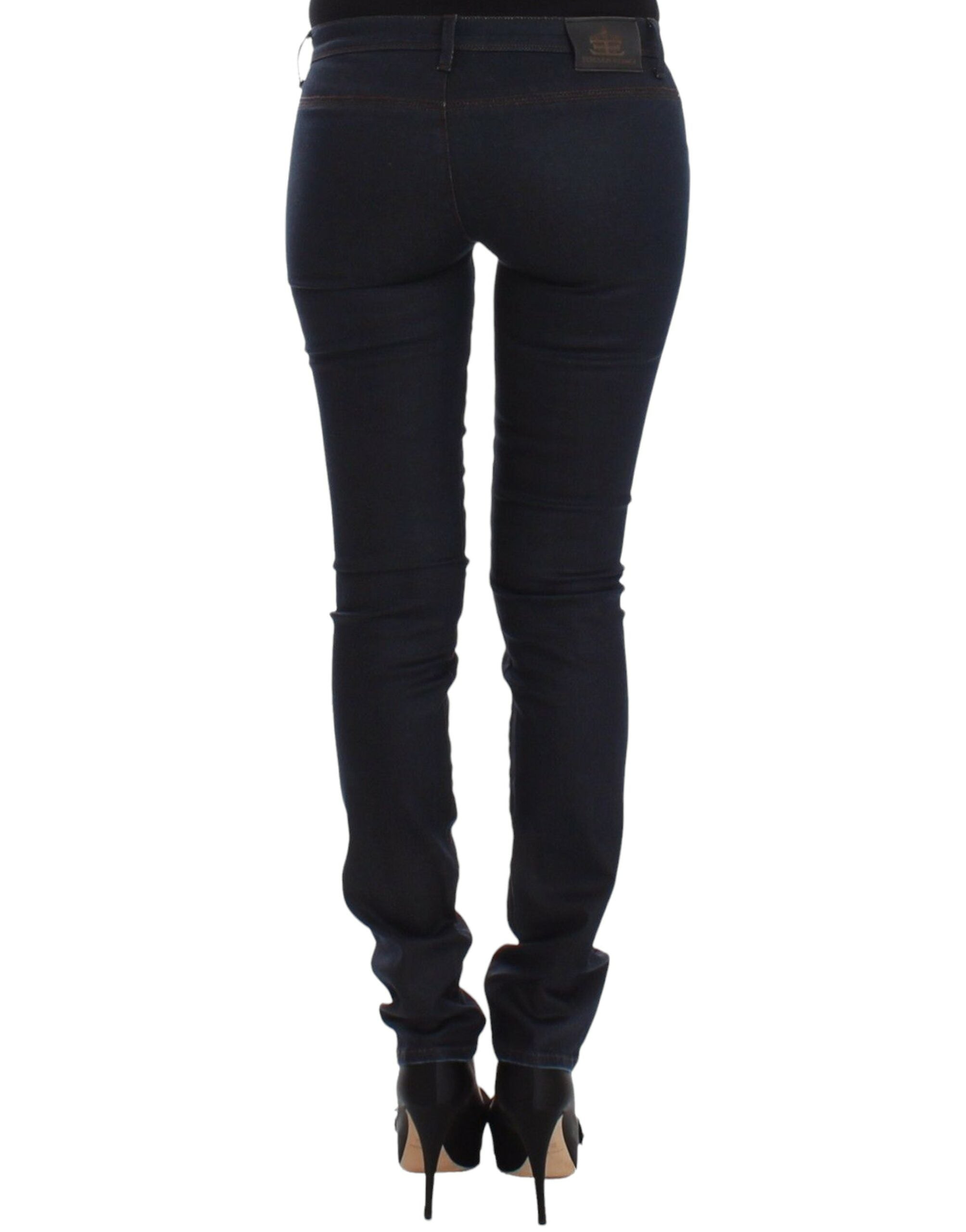 Ermanno Scervino Schicke dunkelblaue Slim Jeans für eleganten Style