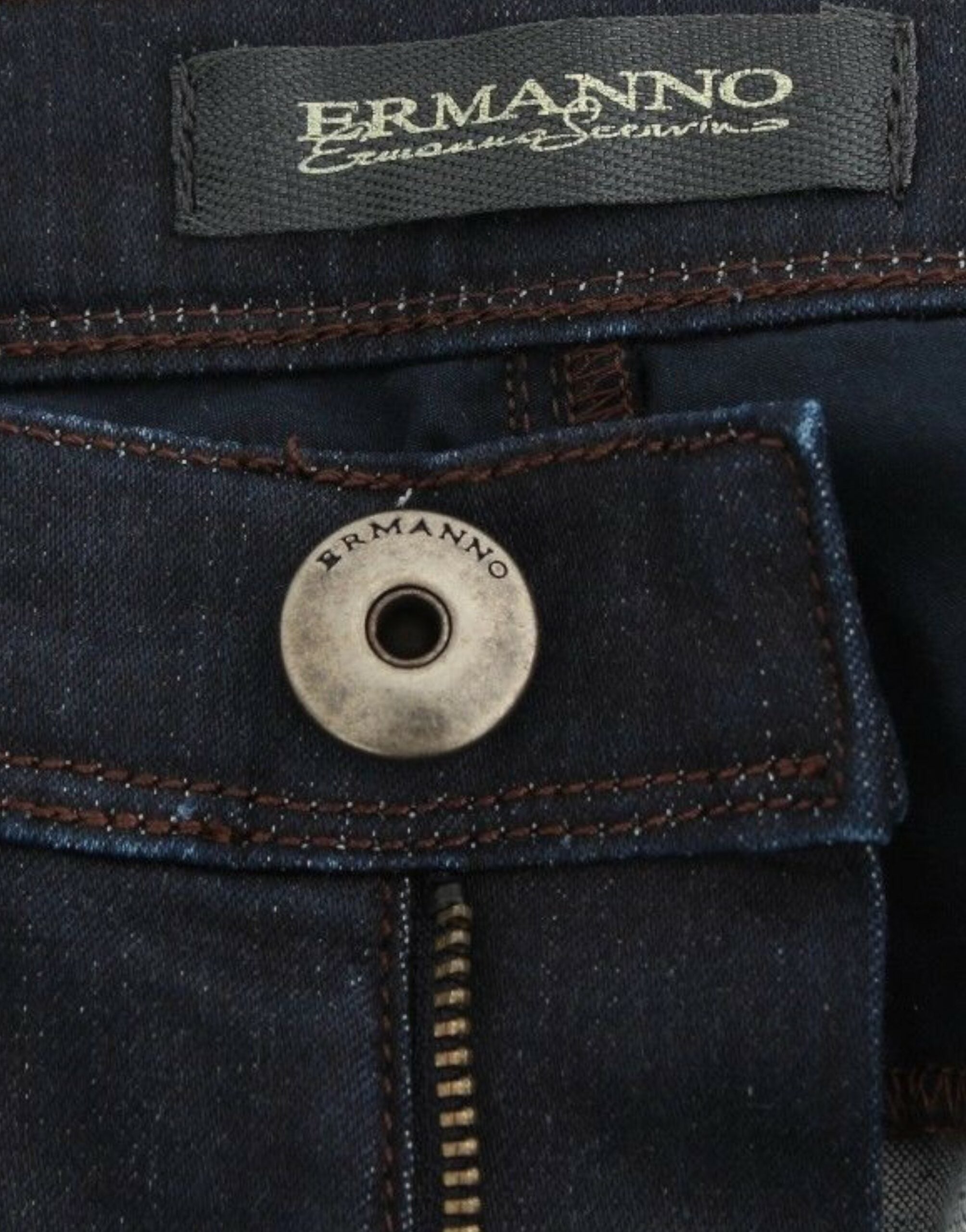 Ermanno Scervino Schicke dunkelblaue Slim Jeans für eleganten Style