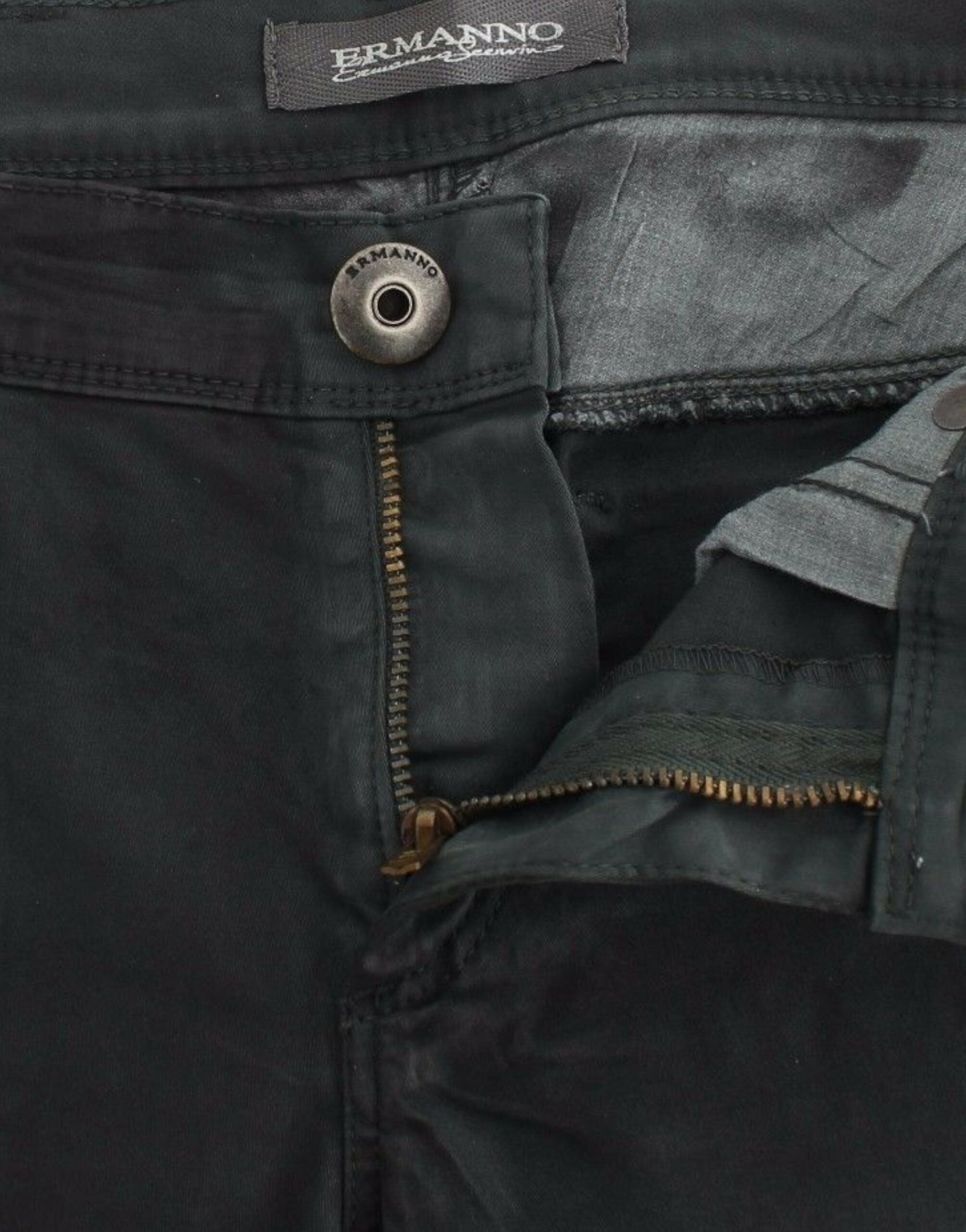Ermanno Scervino Elegante dunkelgrüne Slim-Fit-Jeans