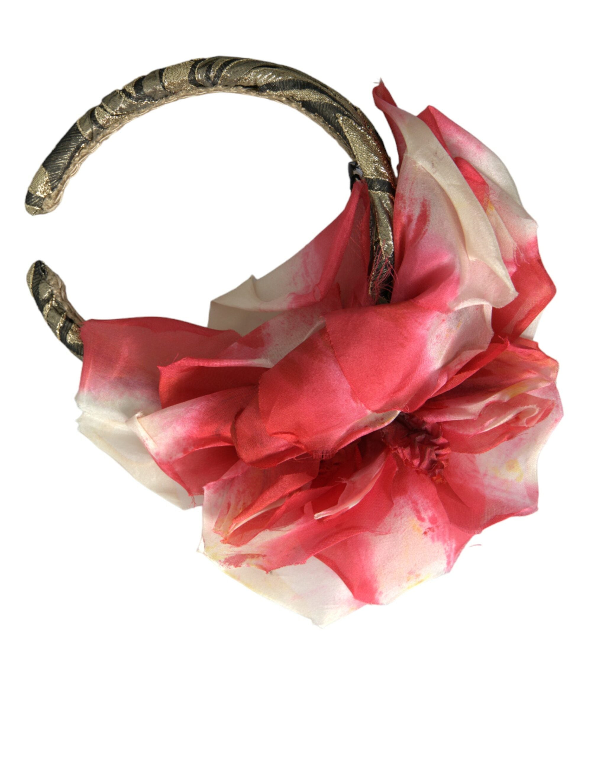Dolce & Gabbana Diademă de mătase cu aplicații florale multicolore pentru femei