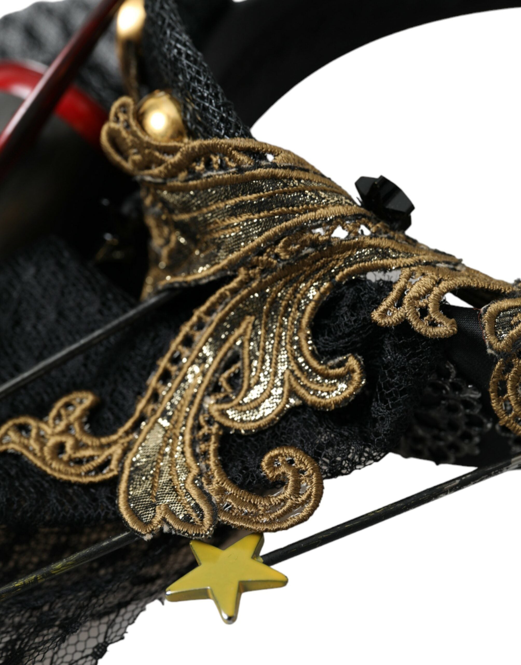 Dolce & Gabbana Diademă cu bentiță de păr cu stele din cristal și rachetă multicoloră