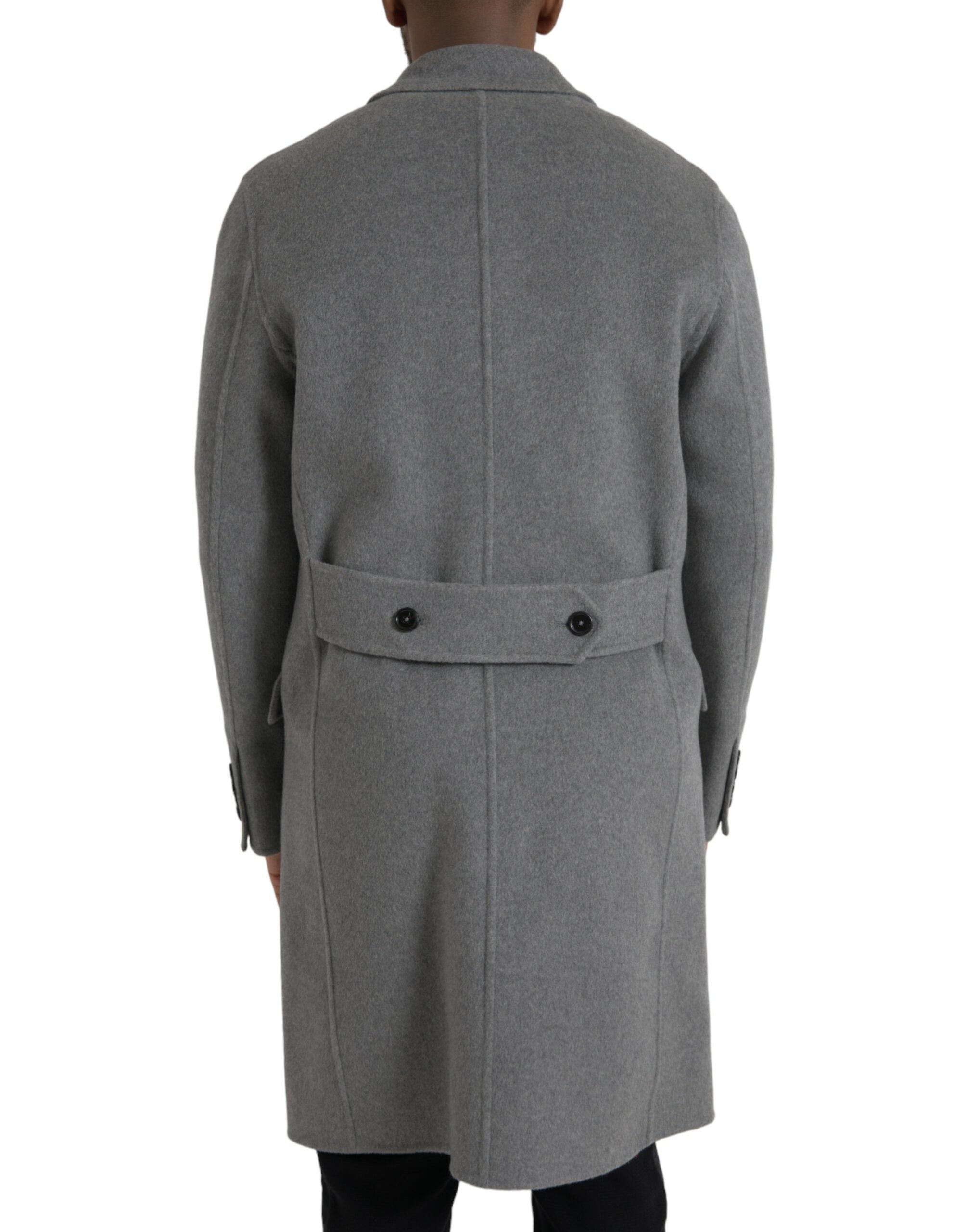 Dolce & Gabbana Trench dublu gri Jachetă din cașmir