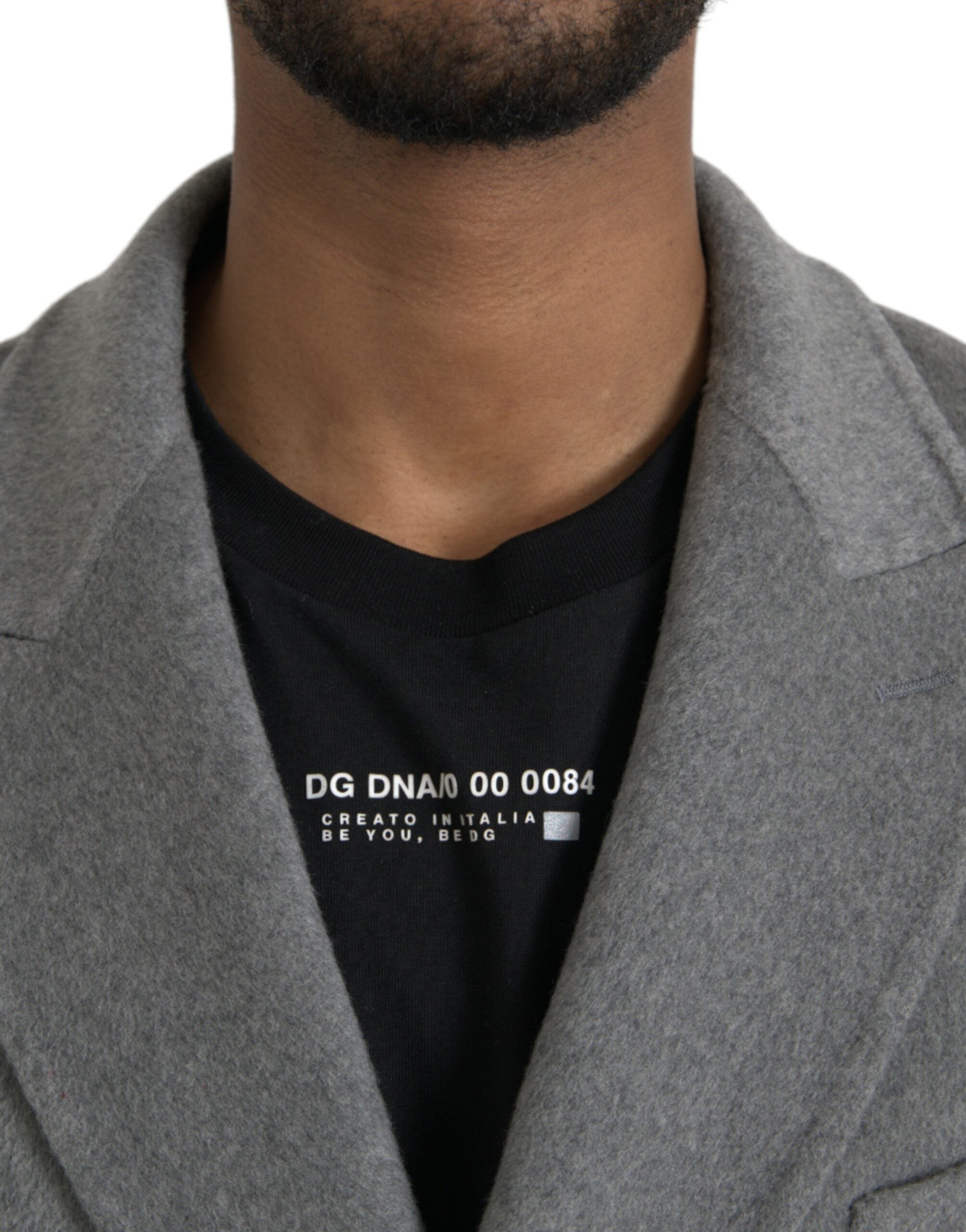 Dolce & Gabbana Trench dublu gri Jachetă din cașmir