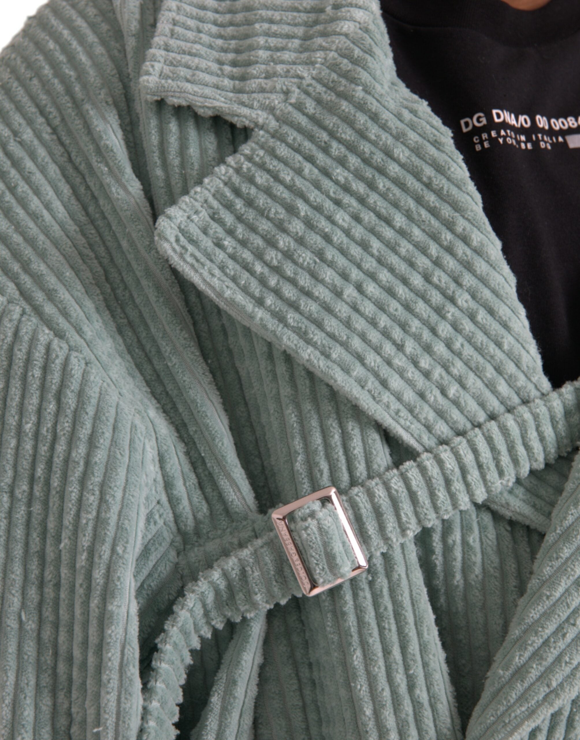 Dolce & Gabbana – Zweireihige Cord-Baumwolljacke in Blau