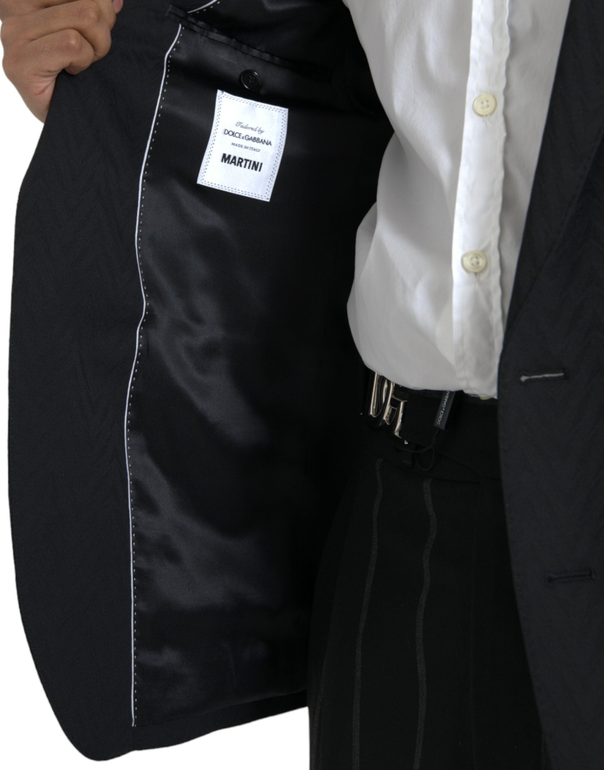 Jachetă Dolce & Gabbana neagră MARTINI slim fit, blazer